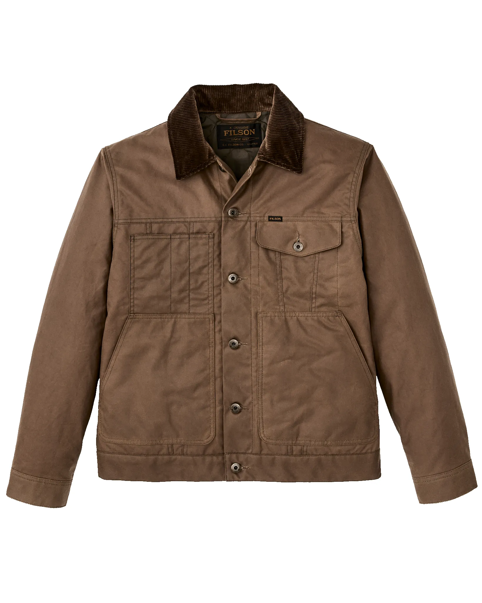 Insulated Short Cruiser Jacket - Dark Brown sold by Filson