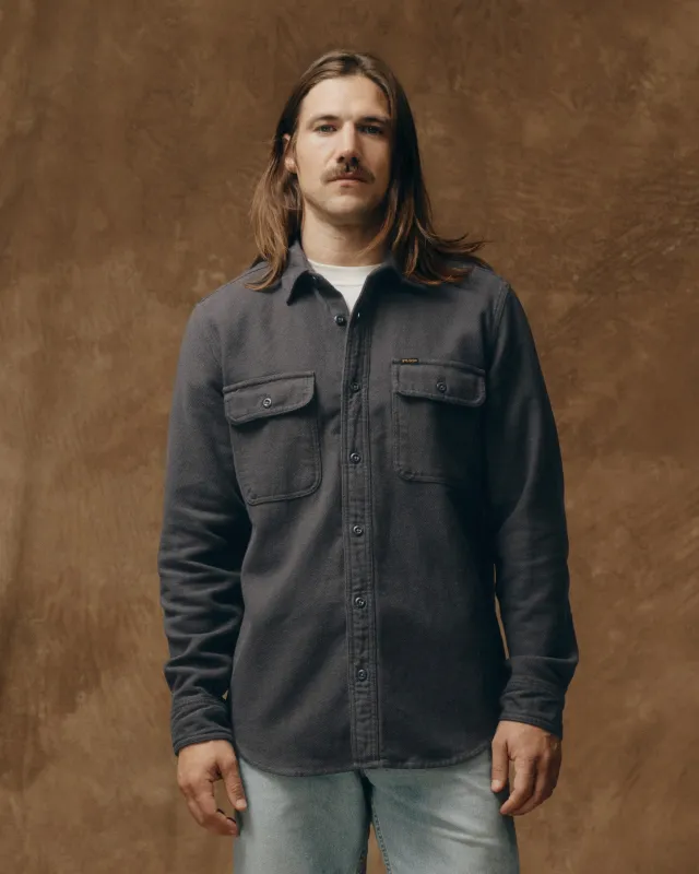 Vintage Flannel Work Shirt - Charcoal sold by Filson