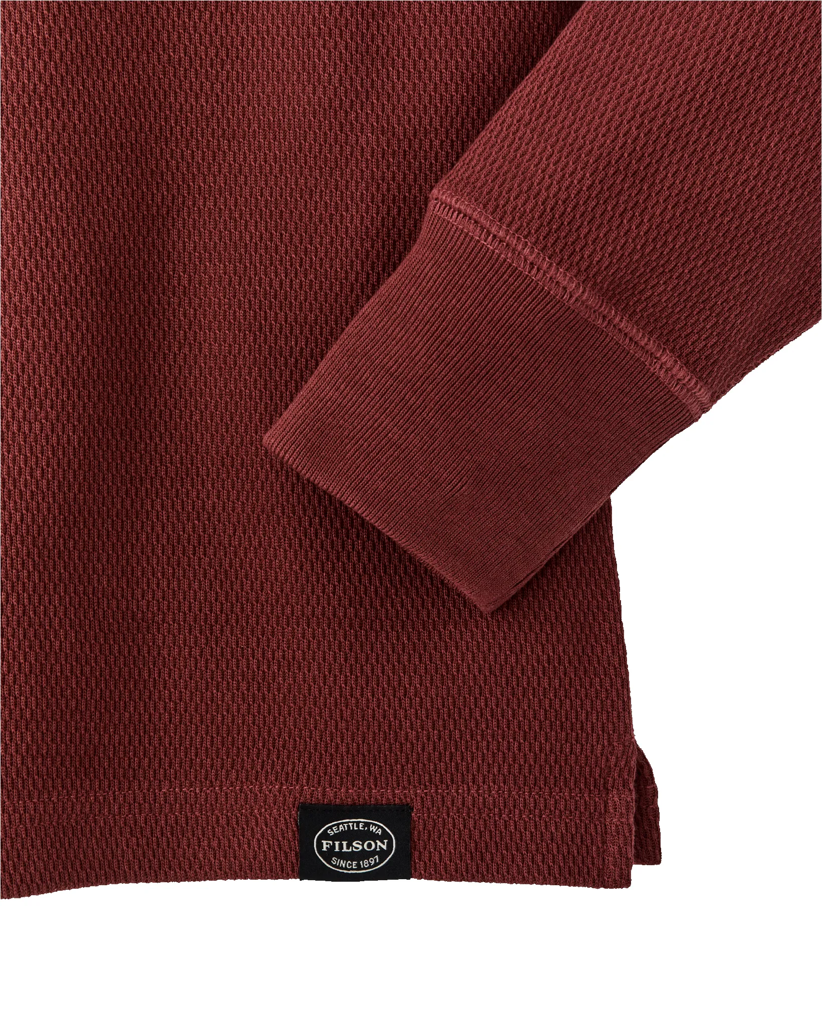 Waffle Knit Henley - Fired Brick sold by Filson product image thumbnail 3