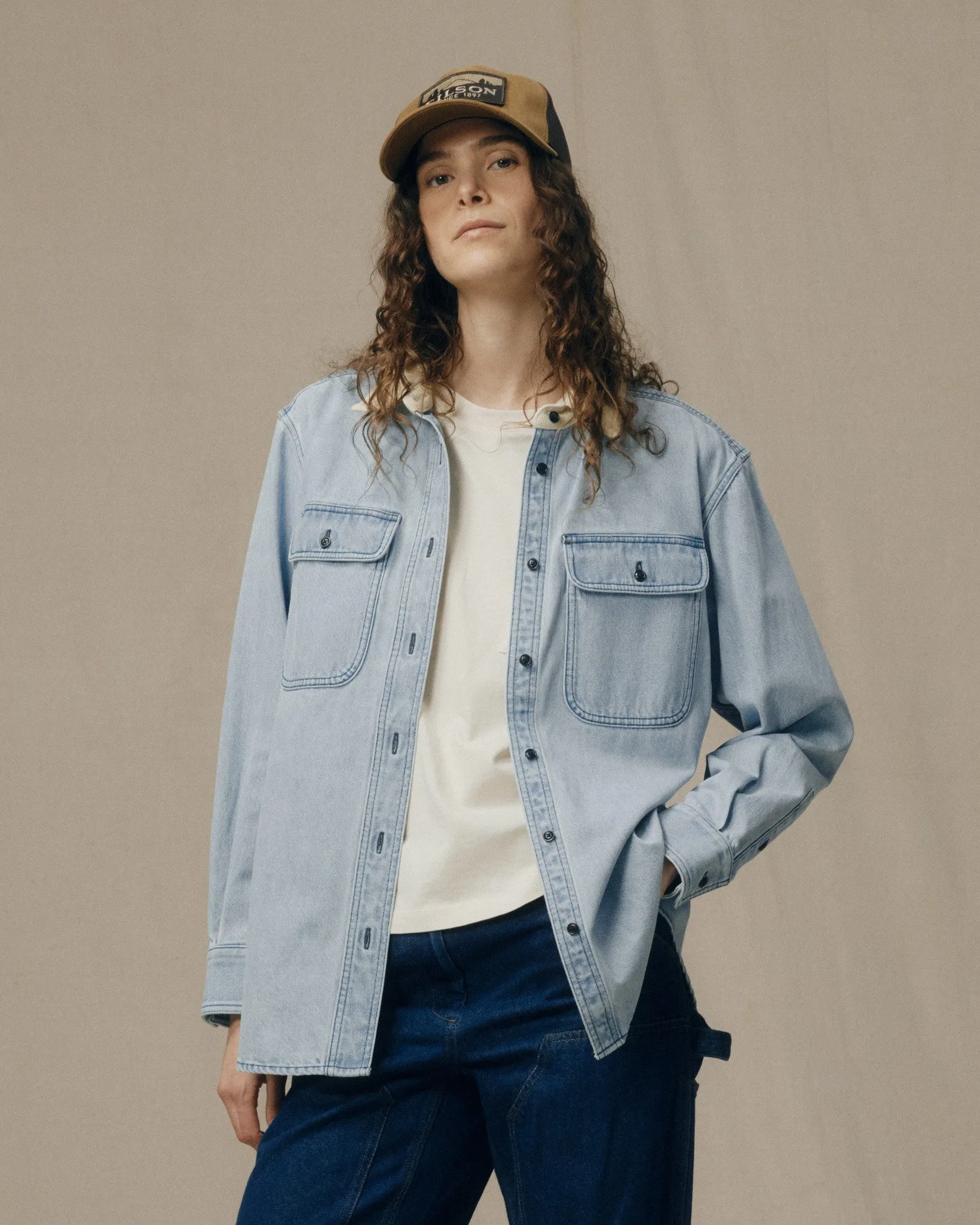 Women's Denim Work Shirt - Light Indigo sold by Filson