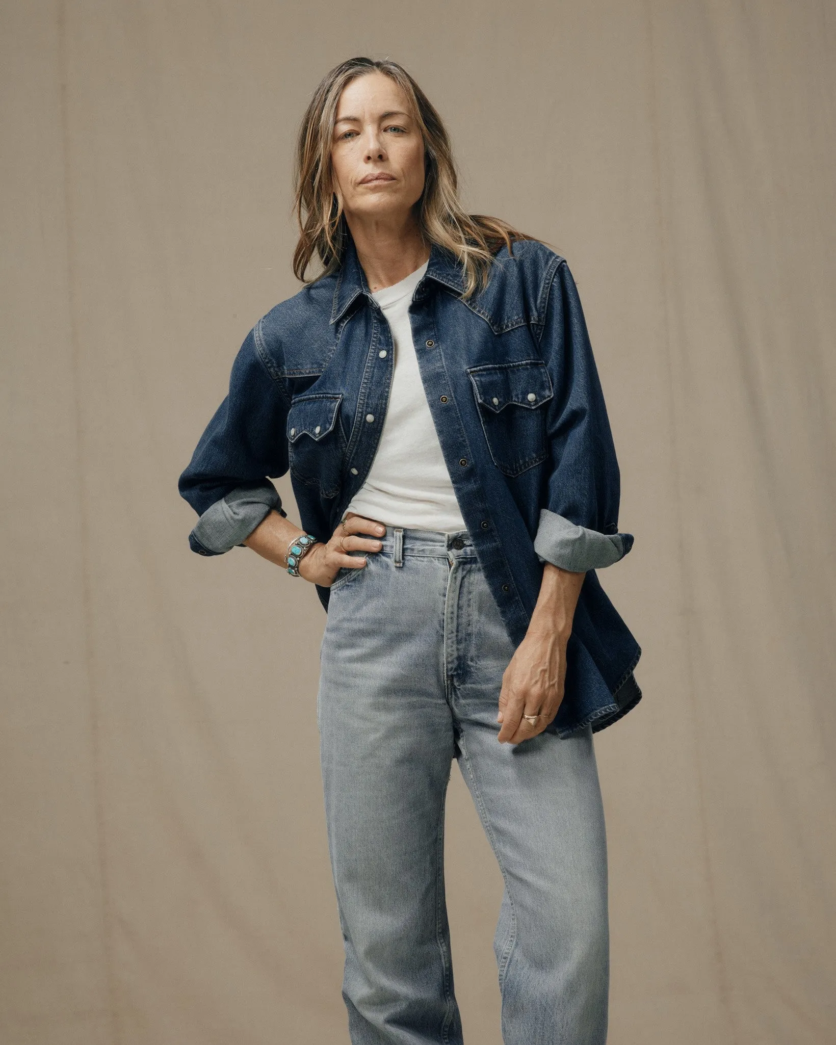 Women's Denim Western Shirt - Medium Indigo sold by Filson product image thumbnail 4