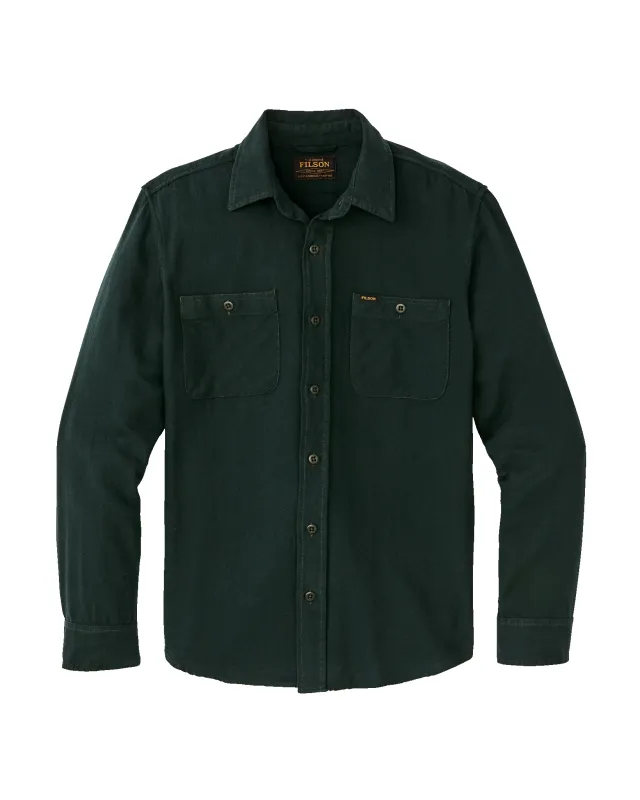 The Rangeland Flannel Shirt - Forest Green sold by Filson