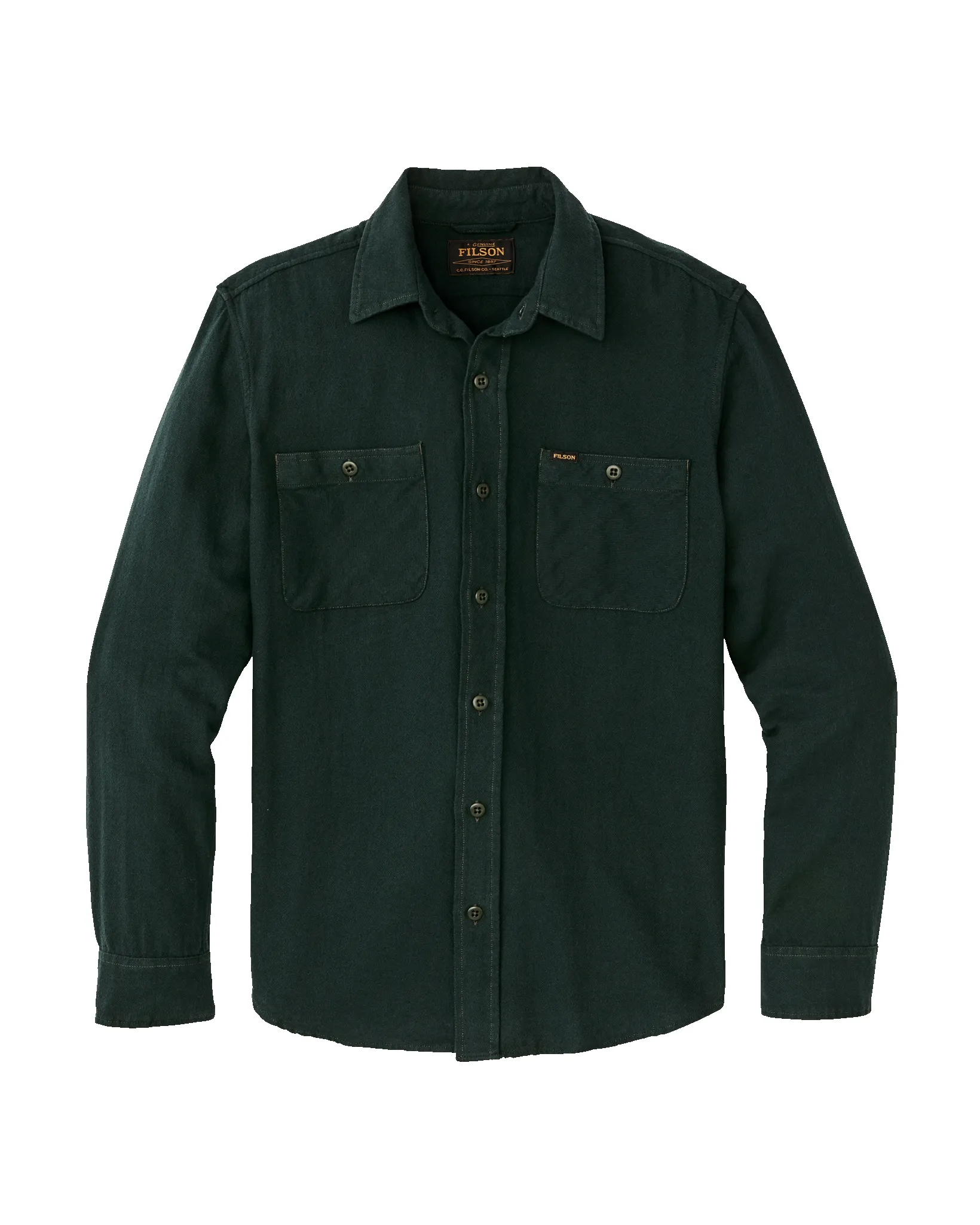 The Rangeland Flannel Shirt - Forest Green sold by Filson