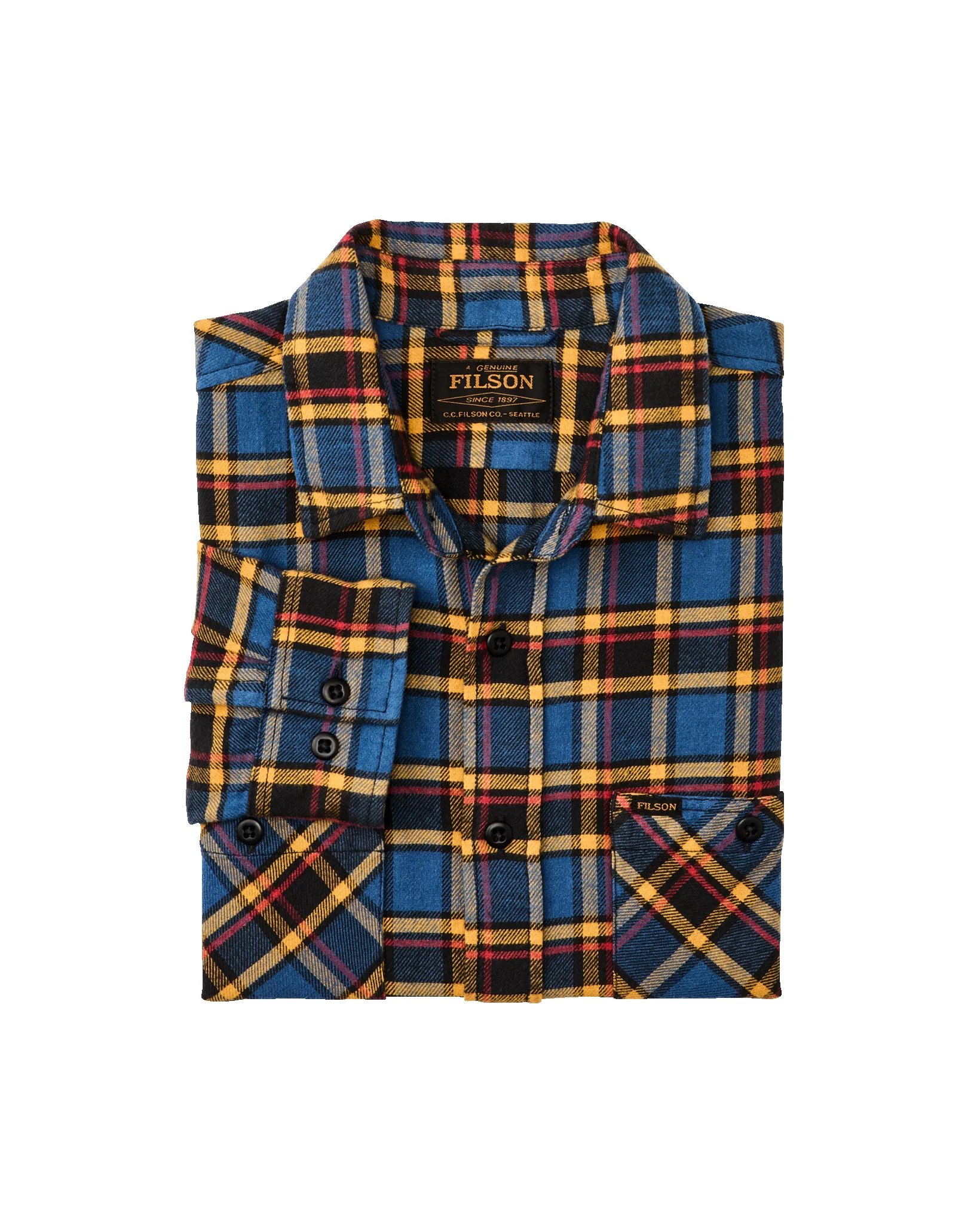 The Rangeland Flannel Shirt - Blue / Yellow / Multi Plaid sold by Filson product image thumbnail 3