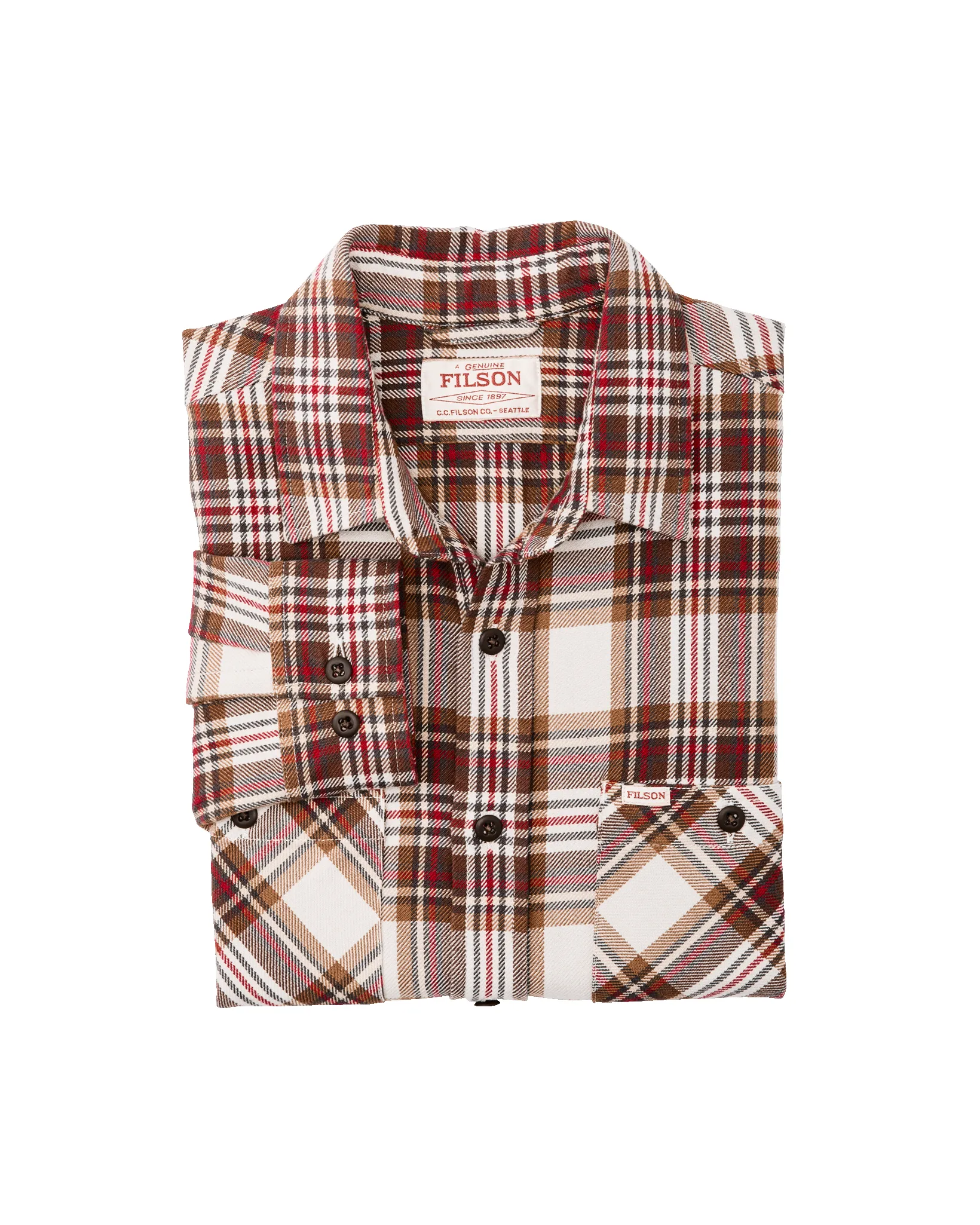 The Rangeland Flannel Shirt - Red / Brown Plaid sold by Filson product image thumbnail 3