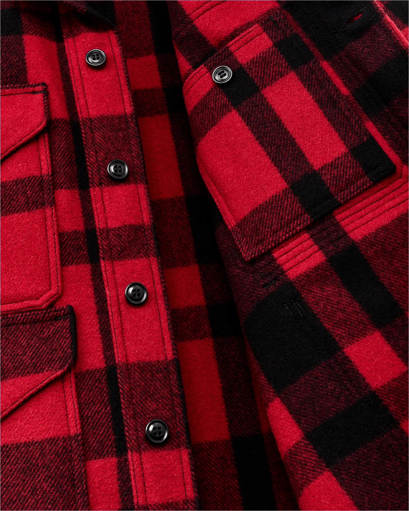 1940s Mackinaw Wool Cruiser Jacket - Red / Black Heritage Plaid sold by Filson product image thumbnail 5
