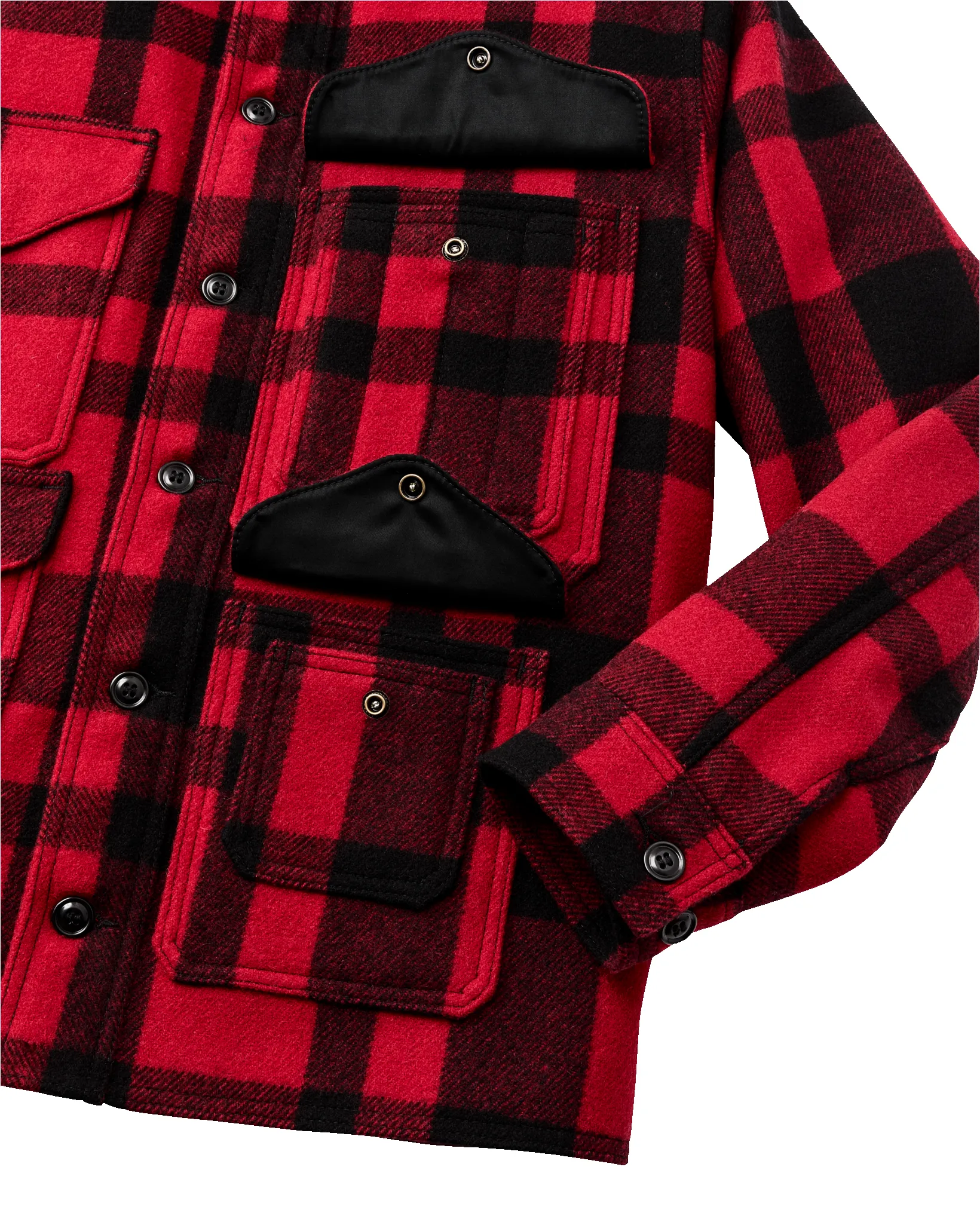 1940s Mackinaw Wool Cruiser Jacket - Red / Black Heritage Plaid sold by Filson product image thumbnail 4