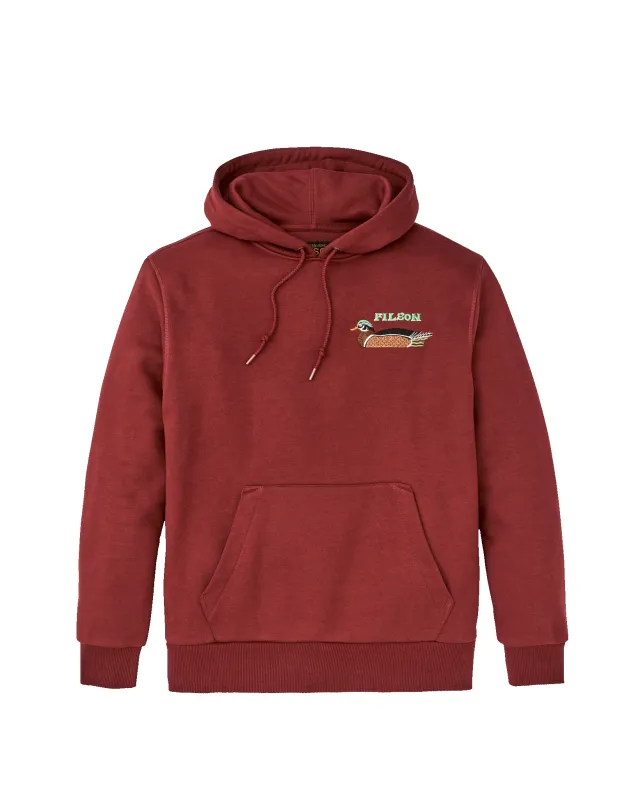 Prospector Embroidered Hoodie - Fired Brick / Ducks sold by Filson