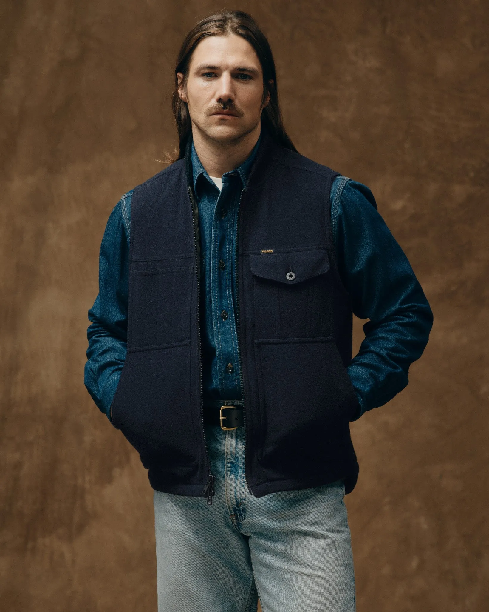Spokane Insulated Work Vest - Navy sold by Filson