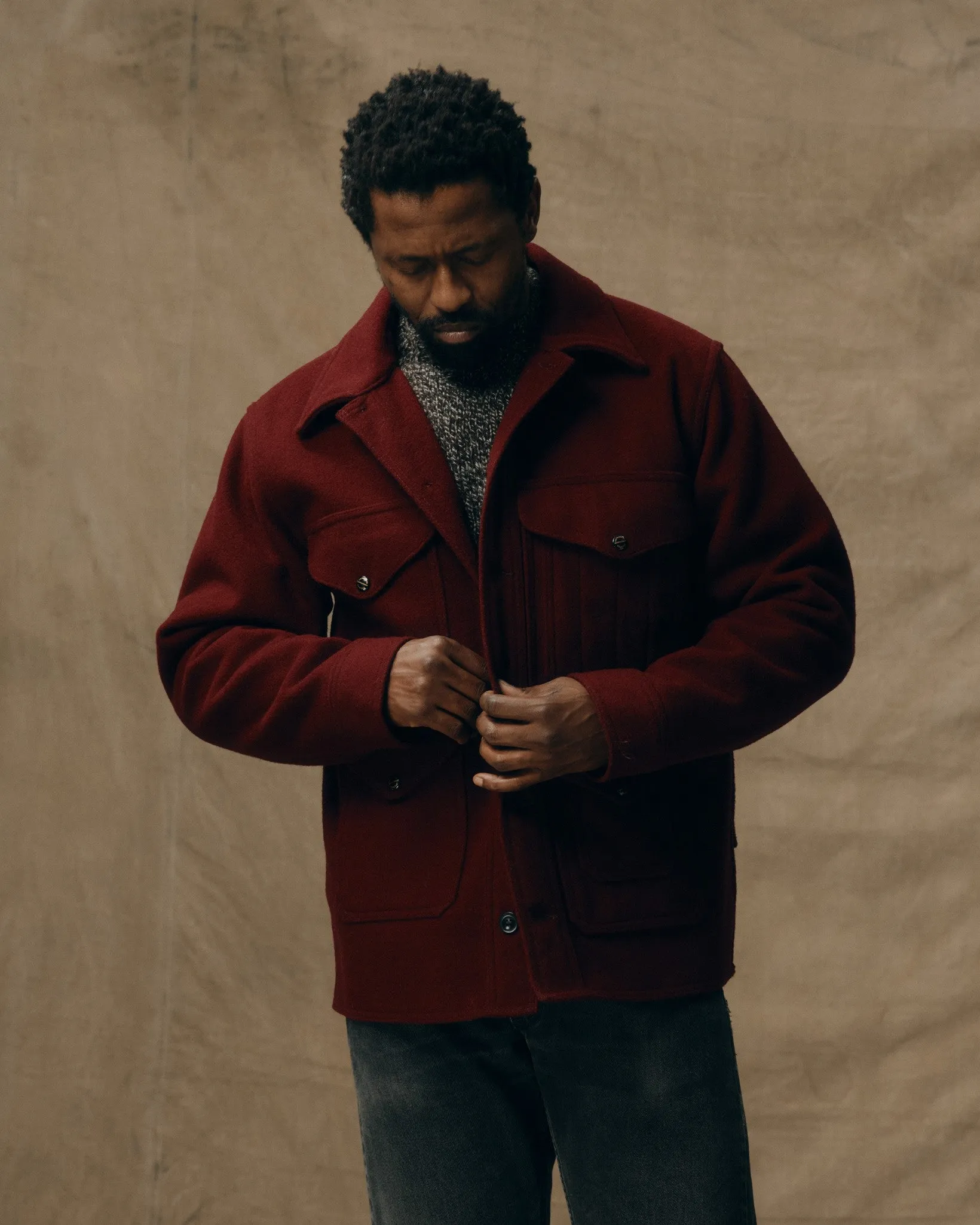 1940s Mackinaw Wool Cruiser Jacket - Wine sold by Filson product image thumbnail 3