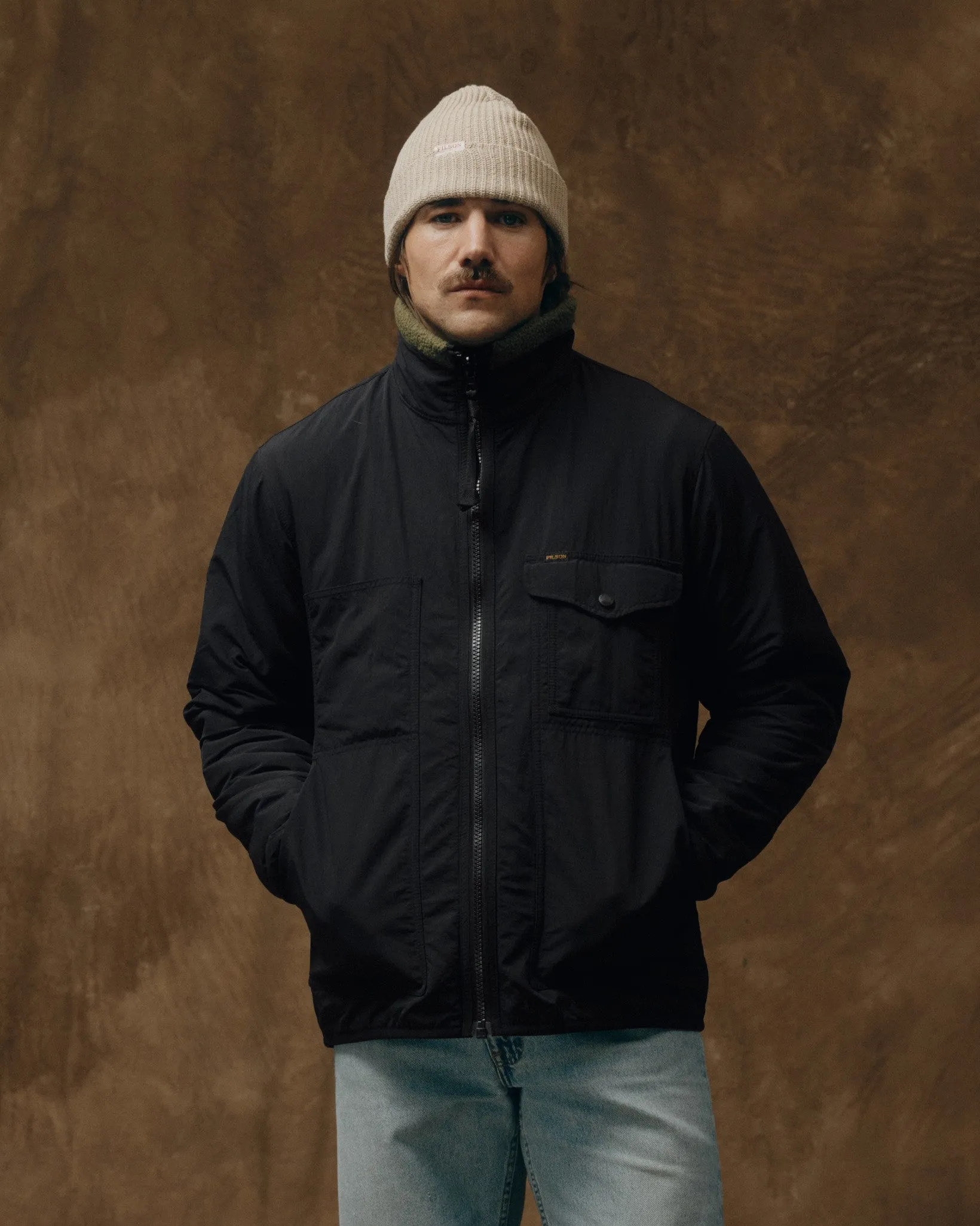 Reversible Pile Fleece Jacket - Dark Olive Drab sold by Filson