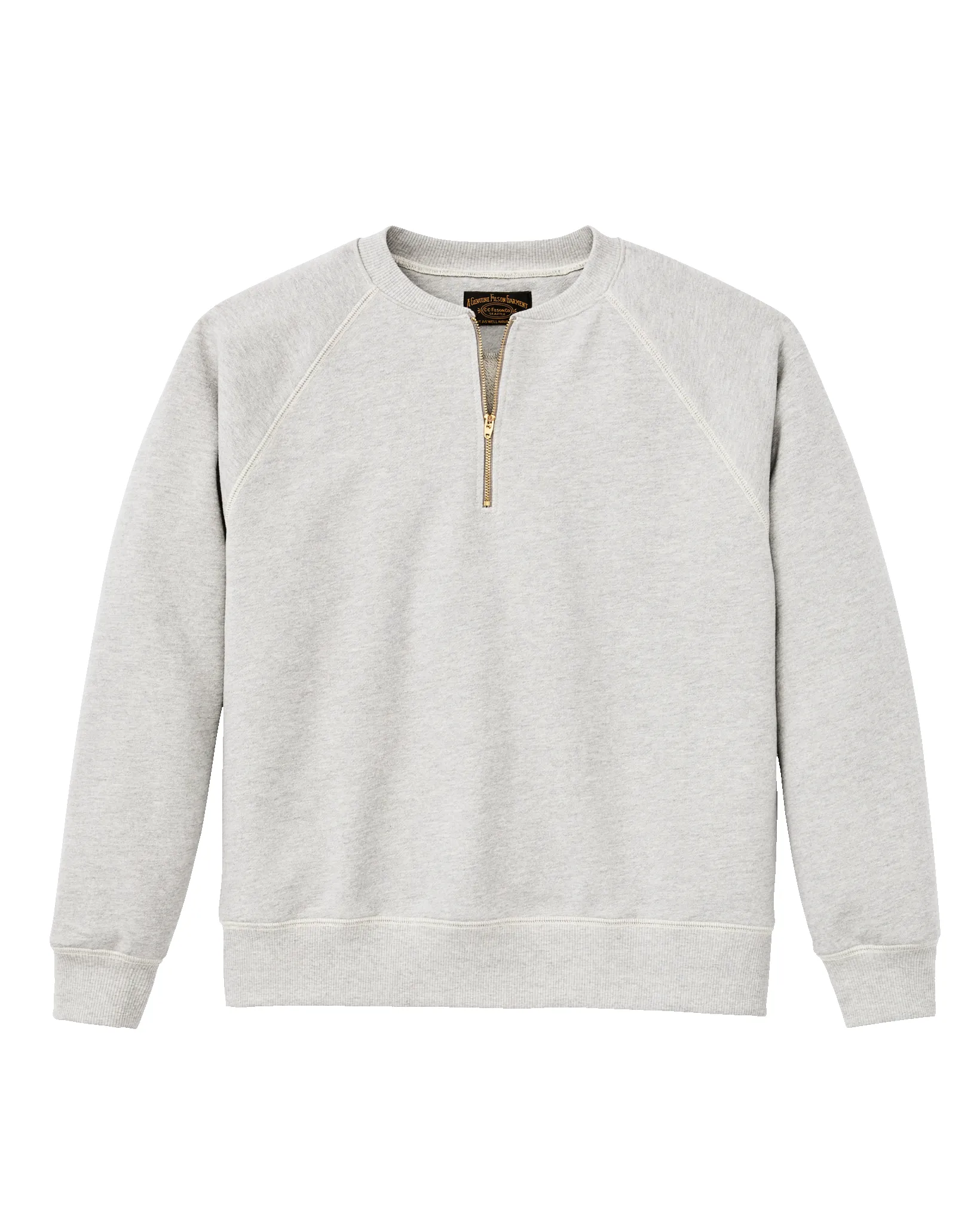 Quarter-zip Terry Sweatshirt - Heather Gray sold by Filson