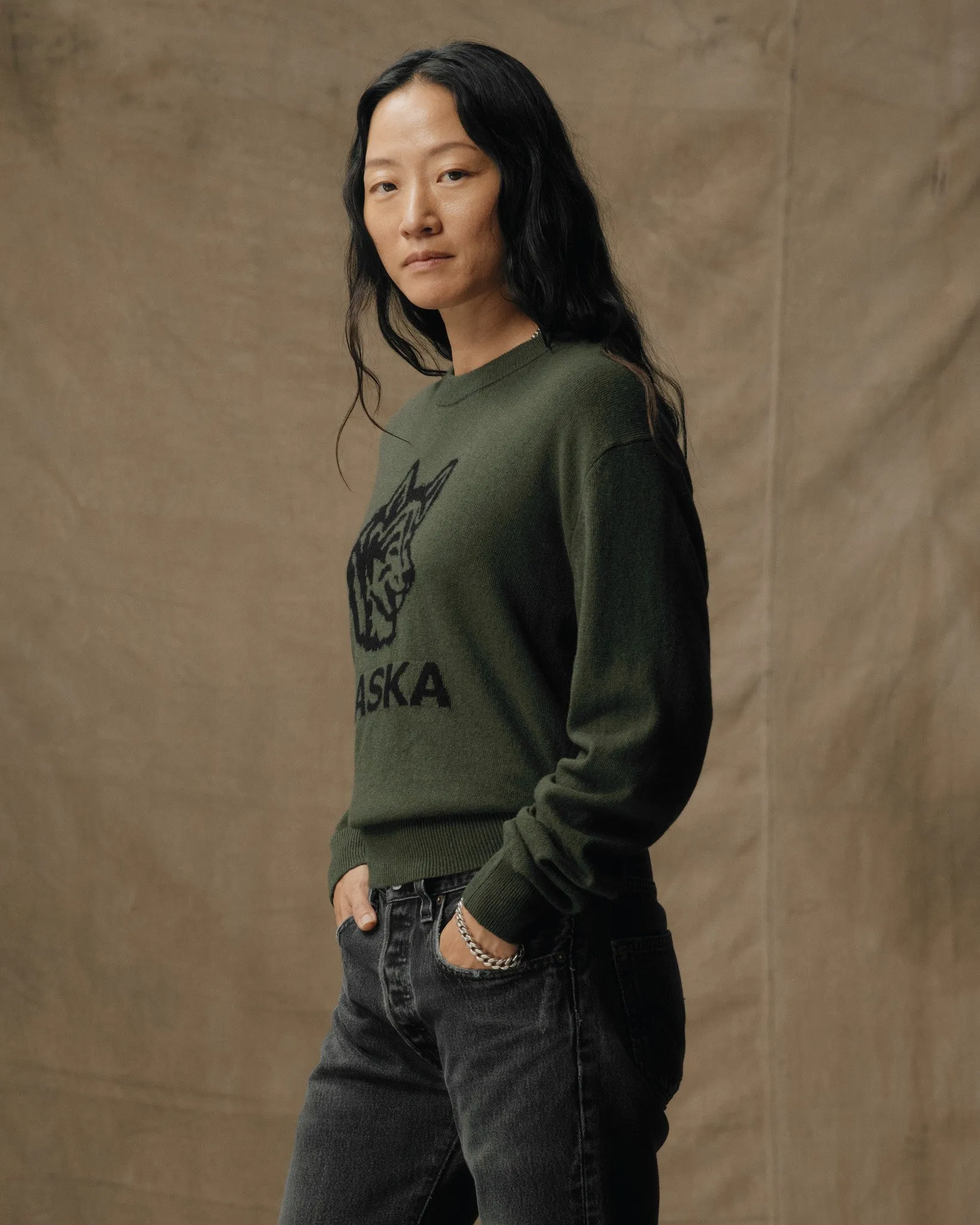 Women's Graphic Wool Sweater - Olive sold by Filson product image thumbnail 3