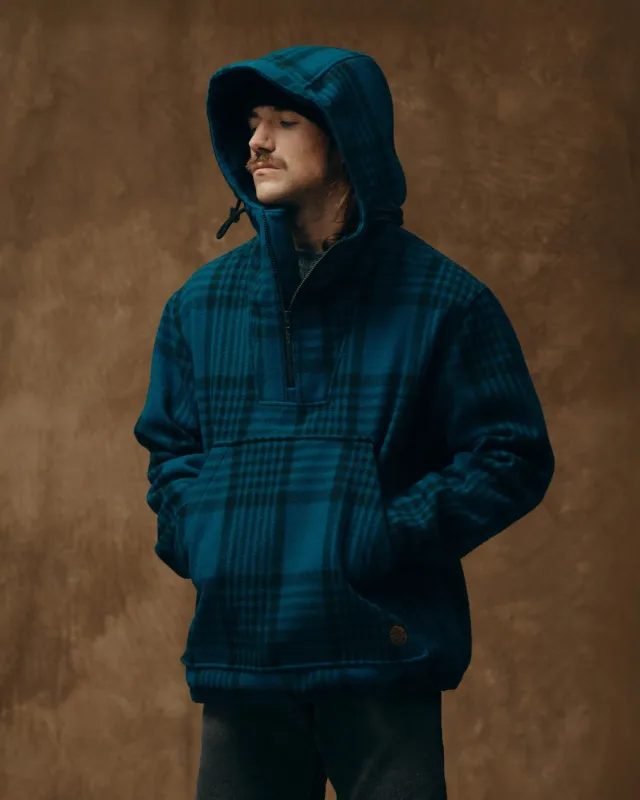 Mackinaw Wool Anorak - Blue / Black Plaid sold by Filson