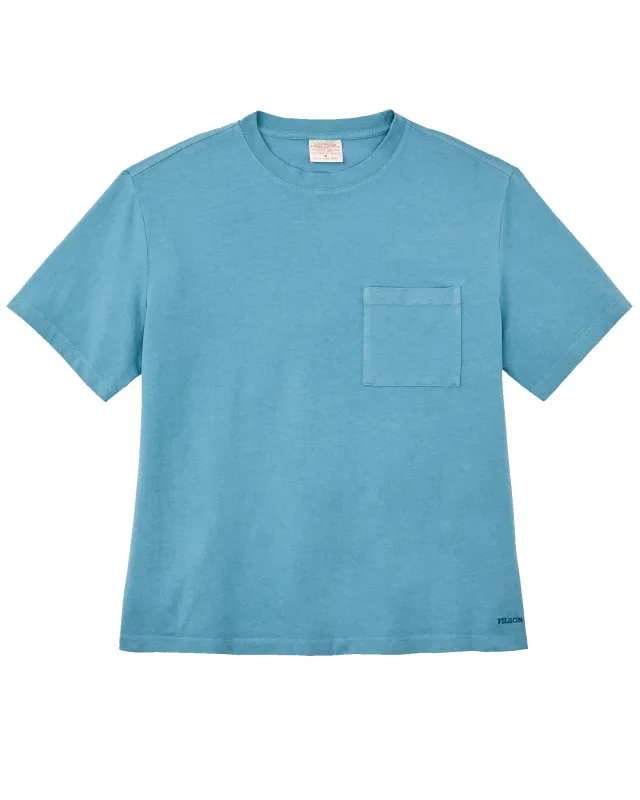 Women's Short Sleeve Pocket Tee - Storm Blue sold by Filson