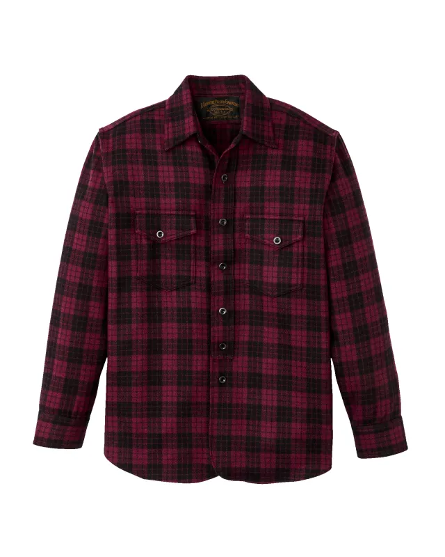 1922 Archive Wool Shirt - Deep Crimson / Black Plaid sold by Filson