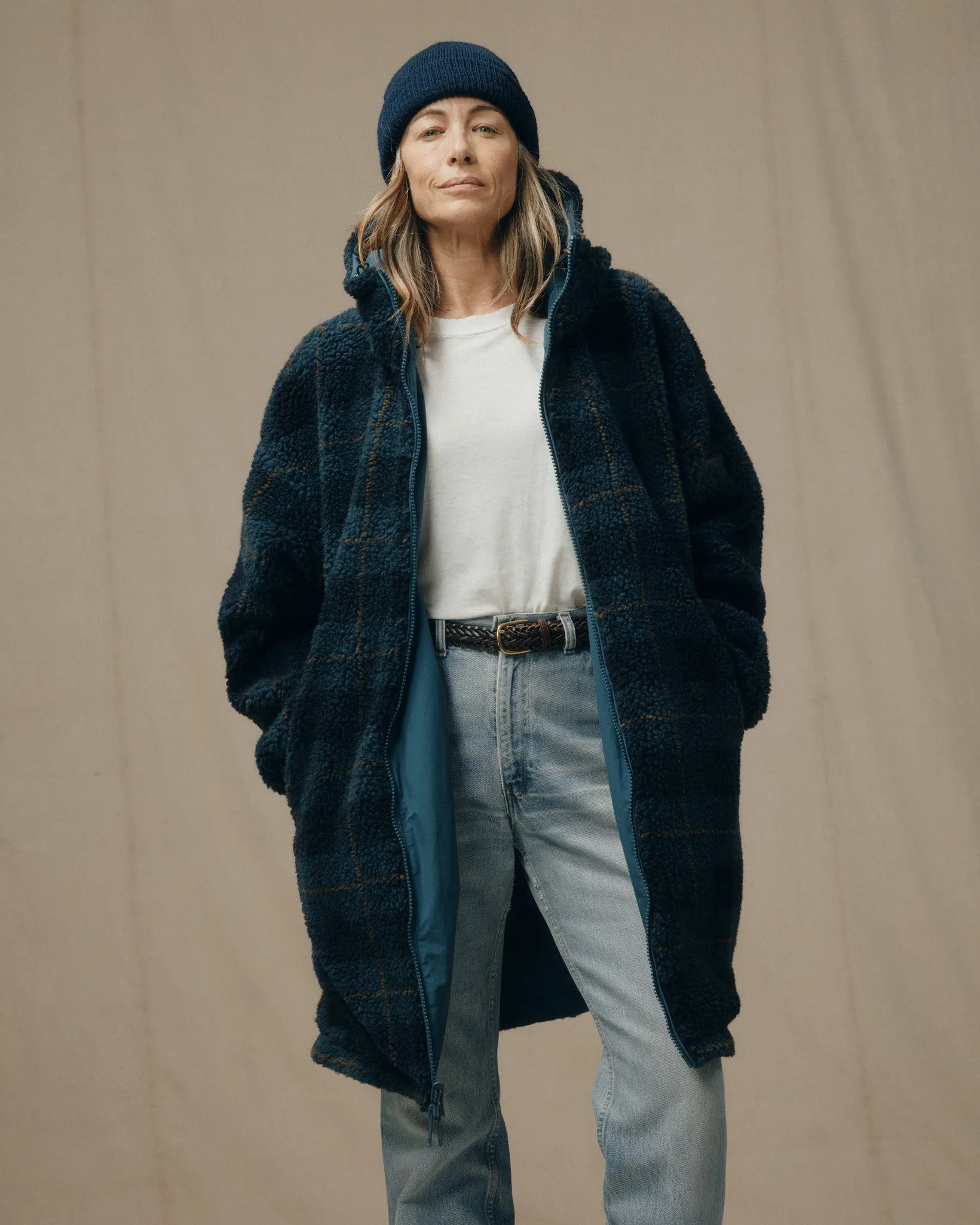 Women's Reversible Woolly Fleece Coat - Dark Teal sold by Filson product image thumbnail 4