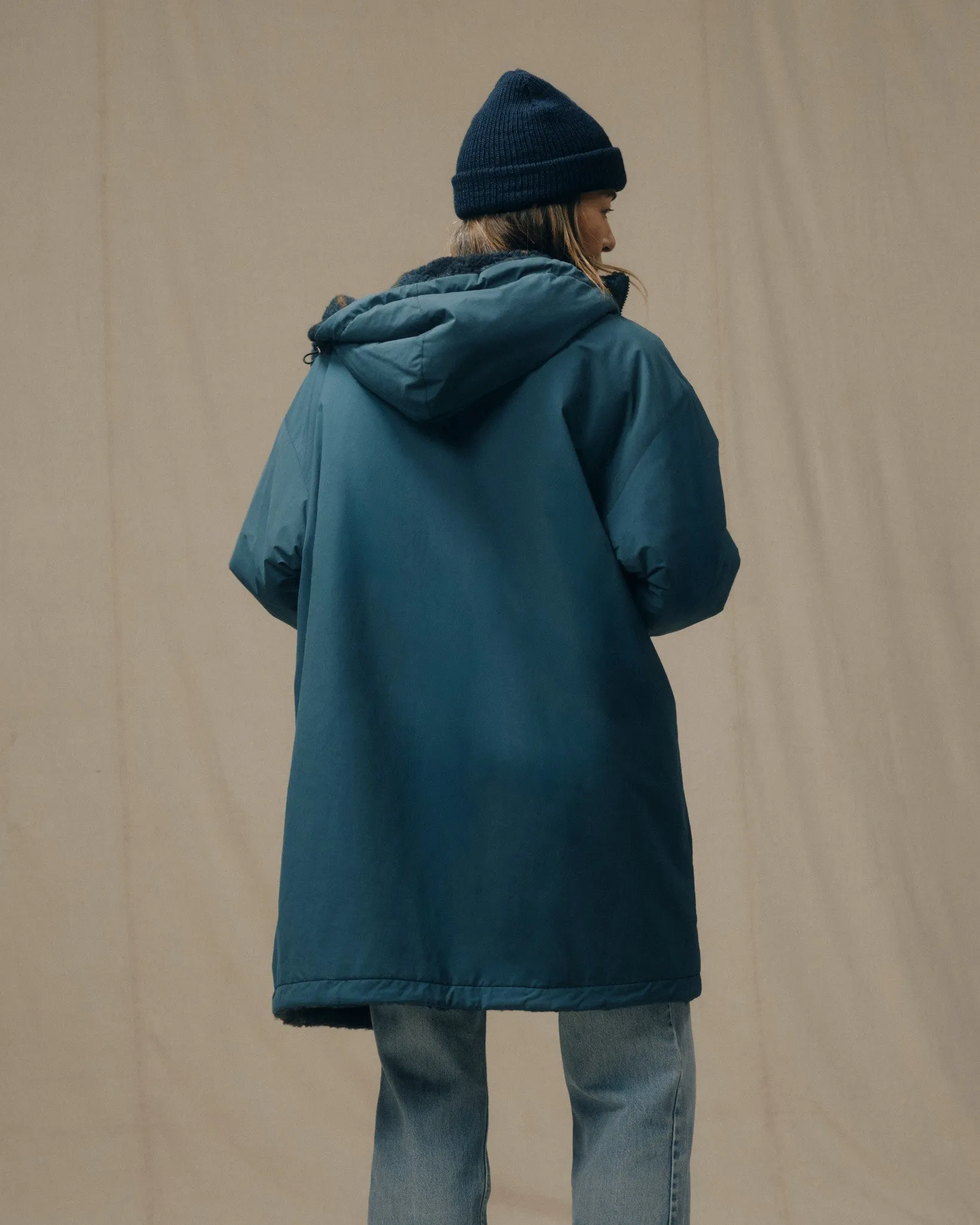 Women's Reversible Woolly Fleece Coat - Dark Teal sold by Filson product image thumbnail 3