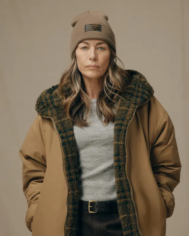 Women's Reversible Woolly Fleece Coat - Tan sold by Filson