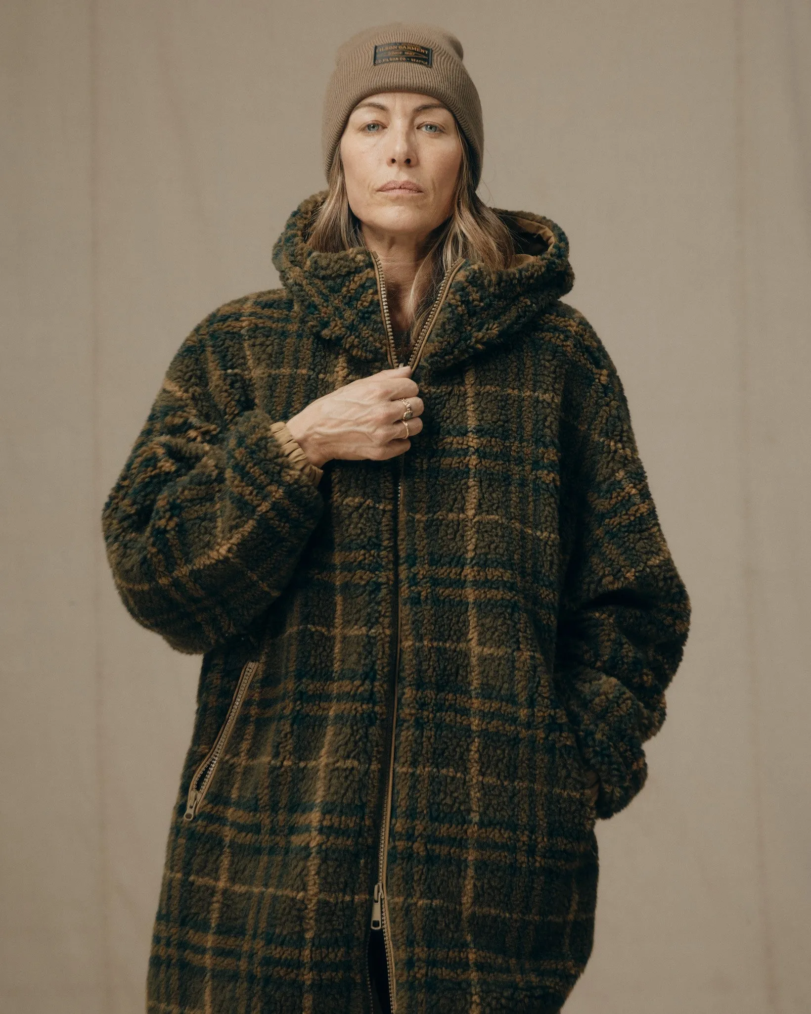 Women's Reversible Woolly Fleece Coat - Tan sold by Filson product image thumbnail 3