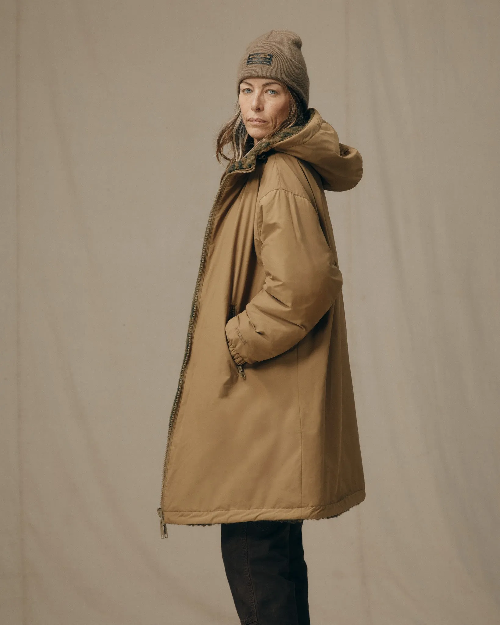 Women's Reversible Woolly Fleece Coat - Tan sold by Filson product image thumbnail 2