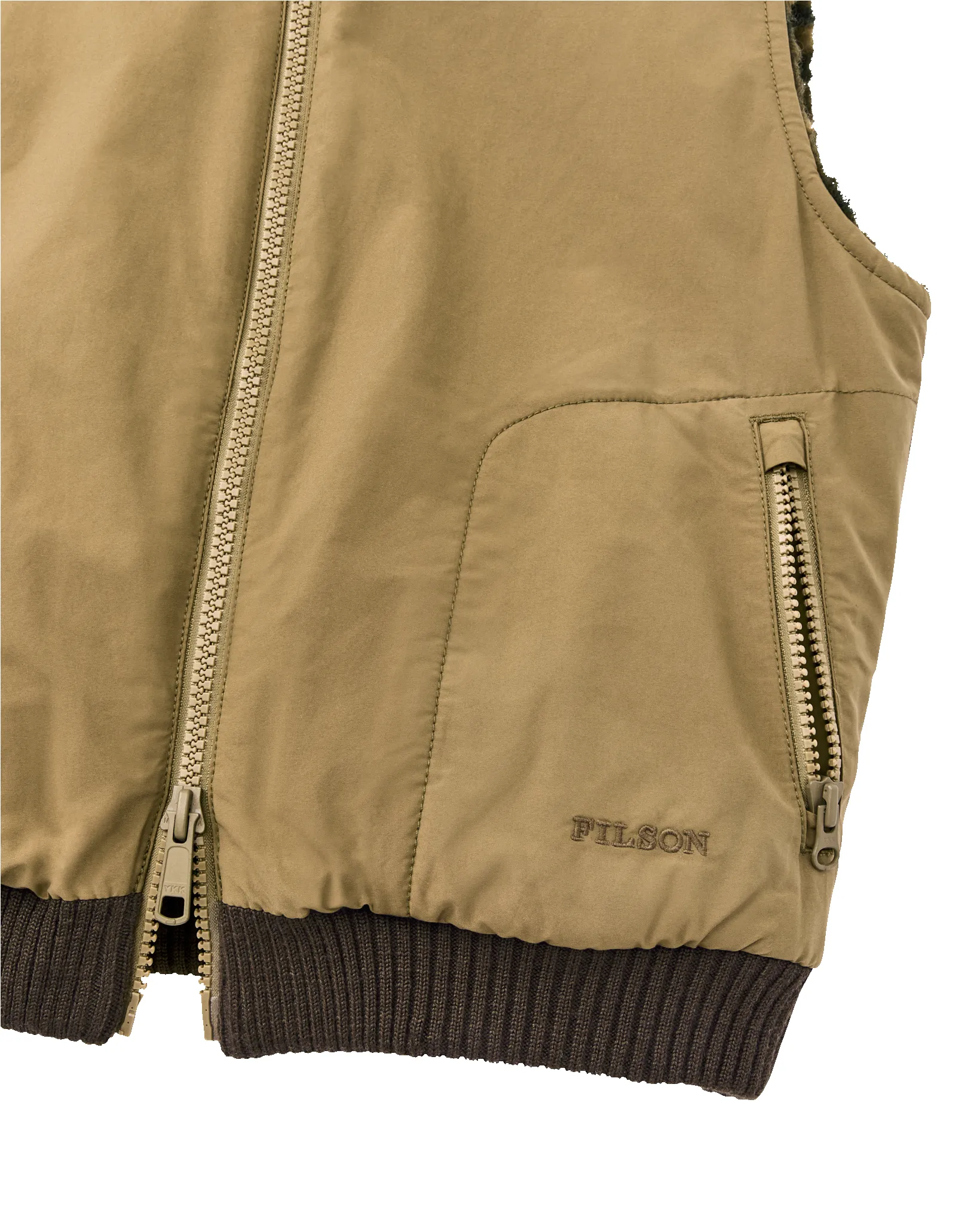 Women's Reversible Woolly Fleece Vest - Tan sold by Filson product image thumbnail 3