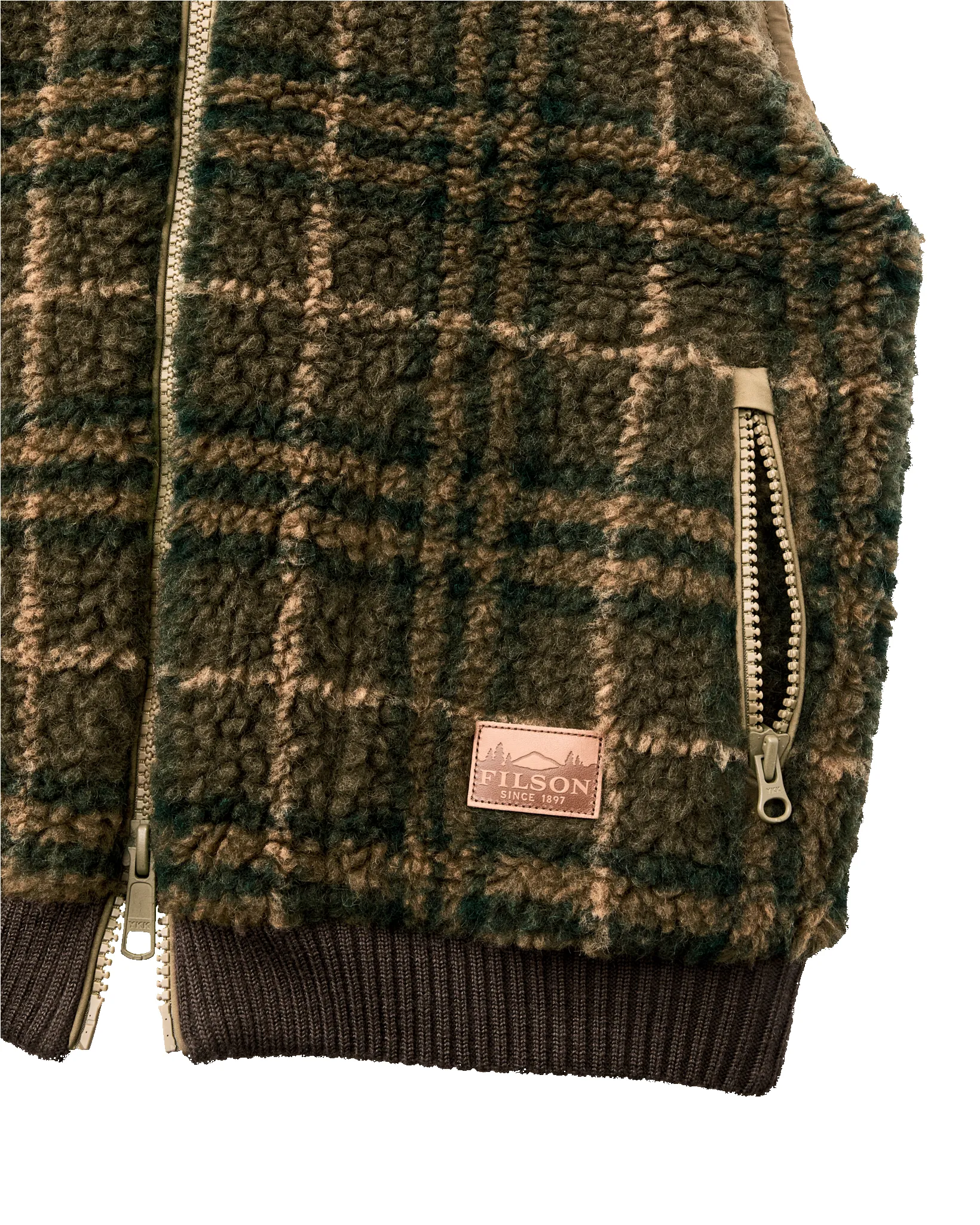 Women's Reversible Woolly Fleece Vest - Tan sold by Filson product image thumbnail 4