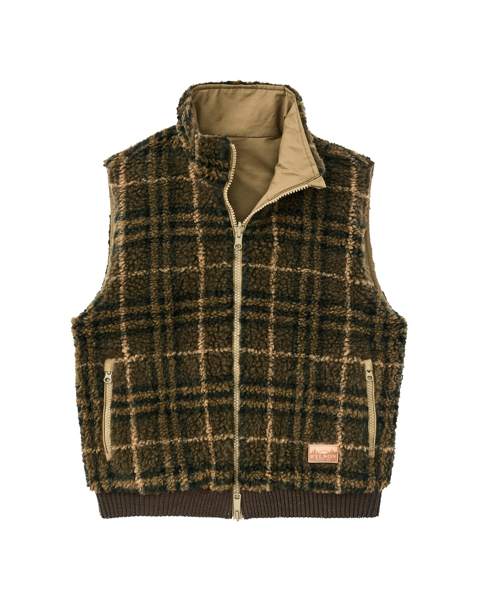 Women's Reversible Woolly Fleece Vest - Tan sold by Filson product image thumbnail 2