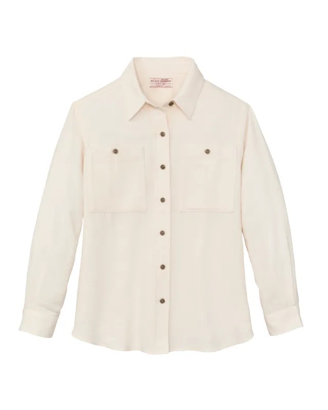 The Women's Rangeland Flannel Shirt - Natural Heather sold by Filson