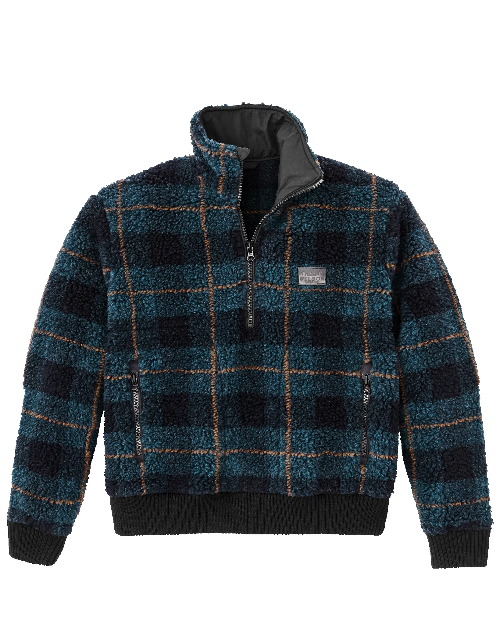 Women's Pile Fleece Popover - Blue / Black Plaid sold by Filson product image thumbnail 4