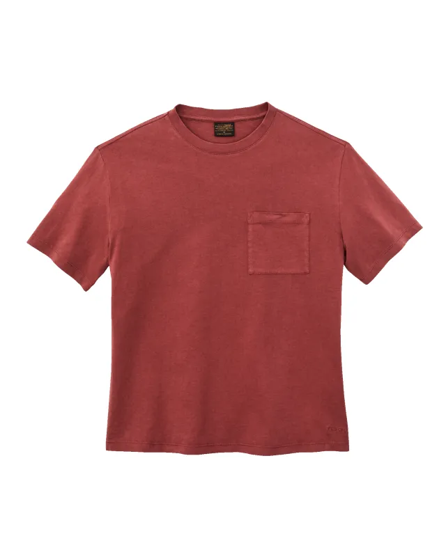 Women's Short Sleeve Pocket Tee - Fired Brick sold by Filson