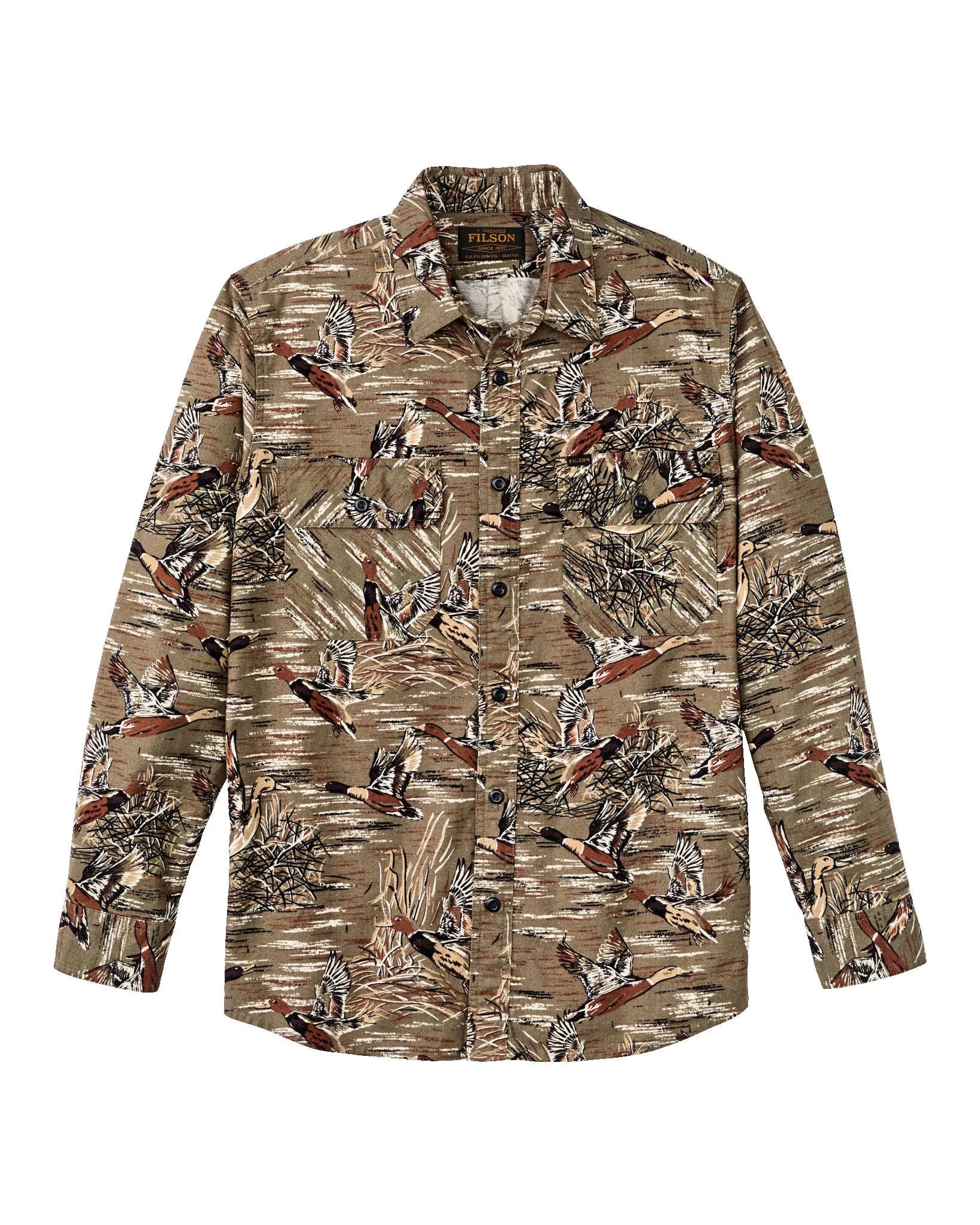 Field Flannel Shirt - Brown / Marsh Mallards sold by Filson