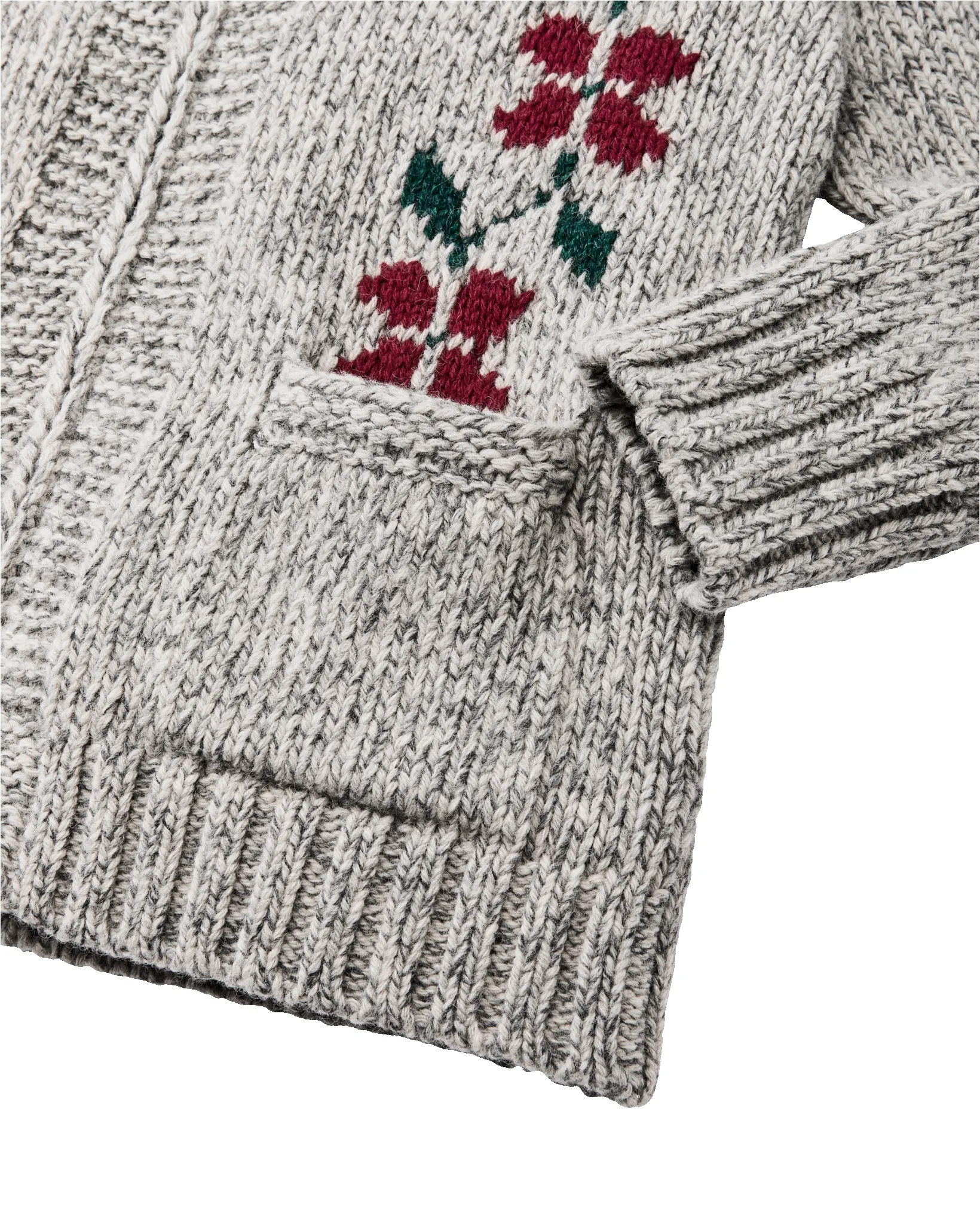 Women's Zippered Wool Sweater - Gray / Flower sold by Filson product image thumbnail 4