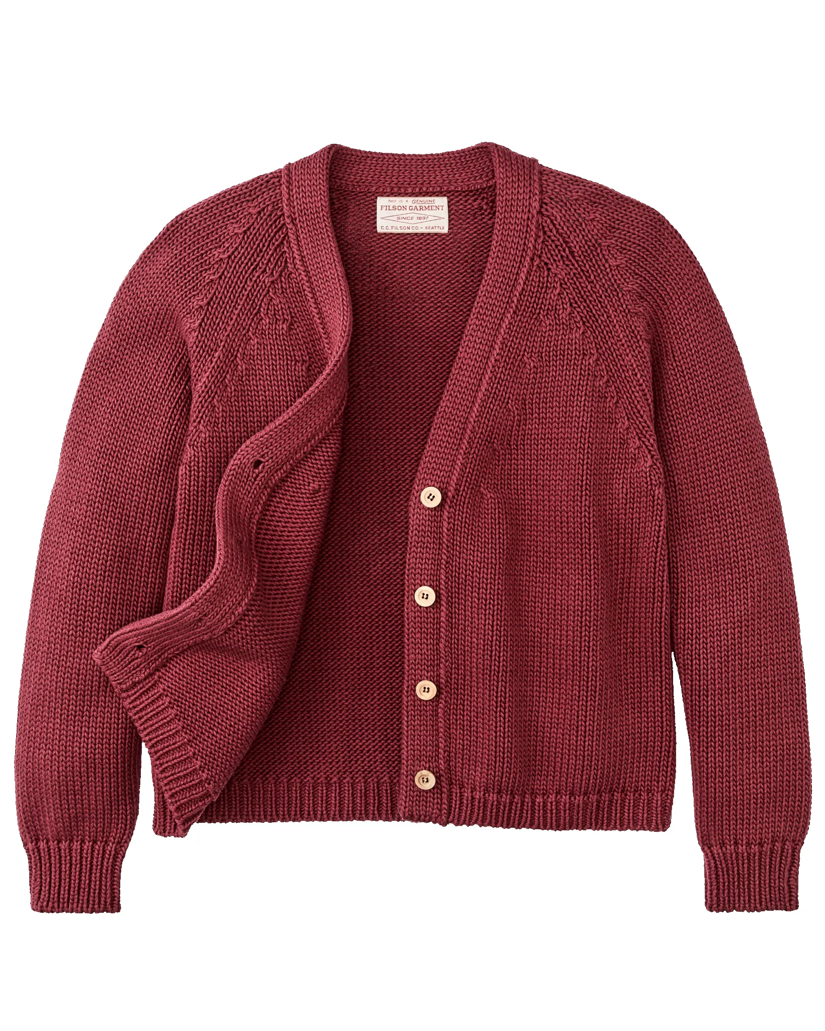 Women's Rustic Cotton Cardigan - Burgundy sold by Filson product image thumbnail 3