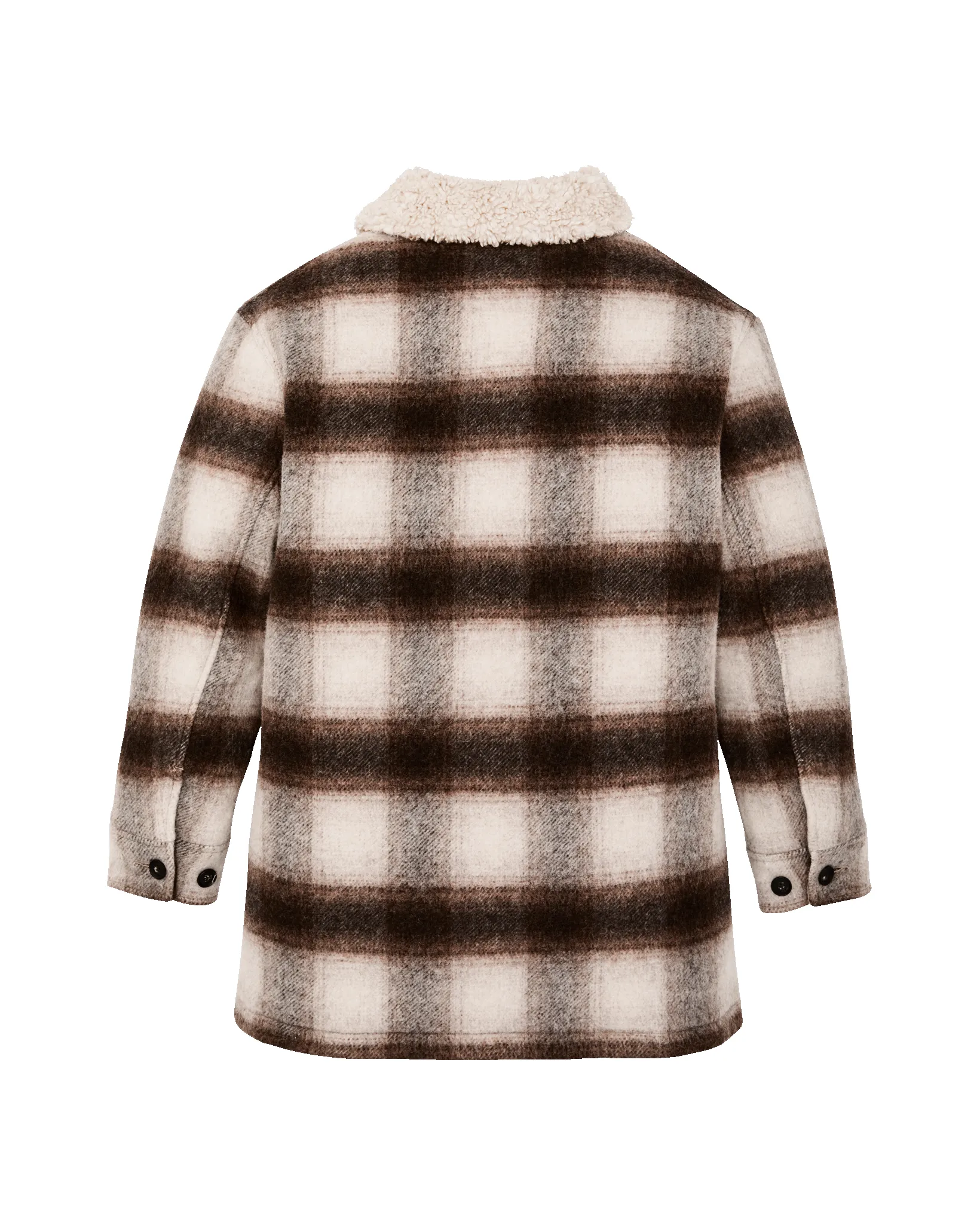 Women's Kodiak Shawl Collar Coat - Cream / Brown Shadow Plaid sold by Filson product image thumbnail 5