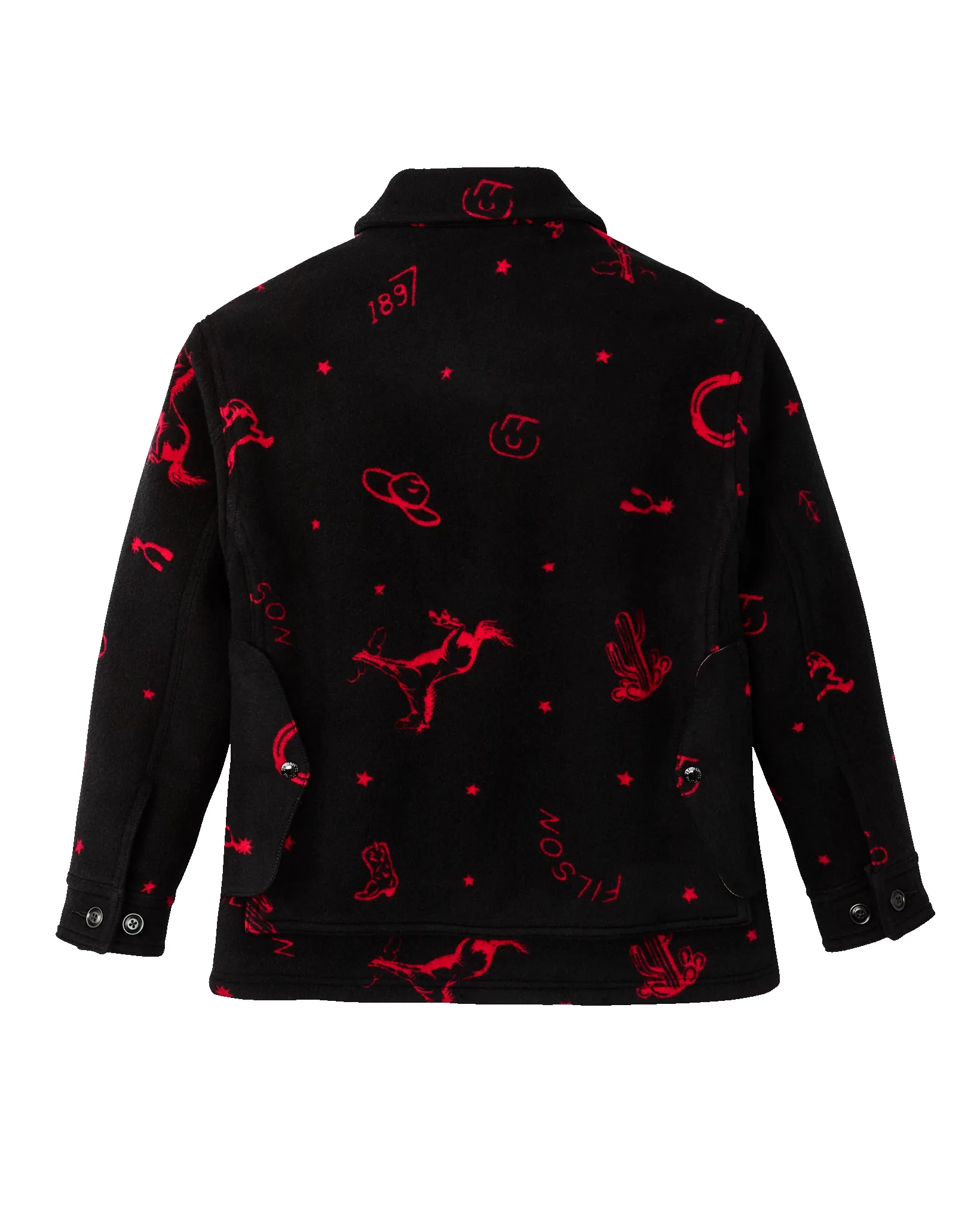 Women's Jacquard Wool Cruiser Jacket - Black / Red Western sold by Filson product image thumbnail 5