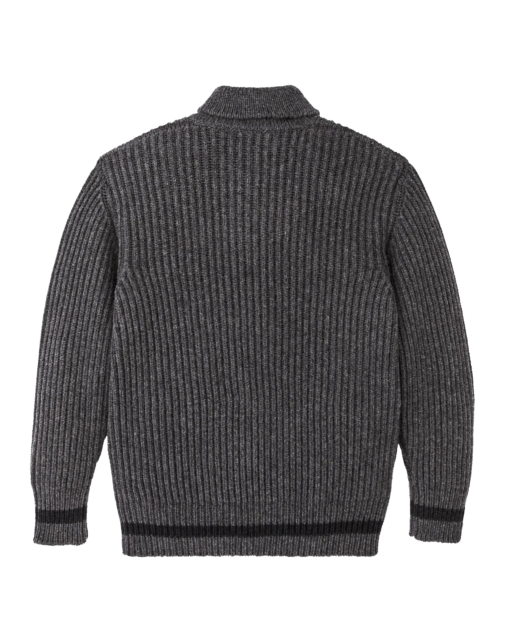 Bristol Shawl Neck Sweater - Gray Heather / Dark Charcoal Stripe sold by Filson product image thumbnail 4