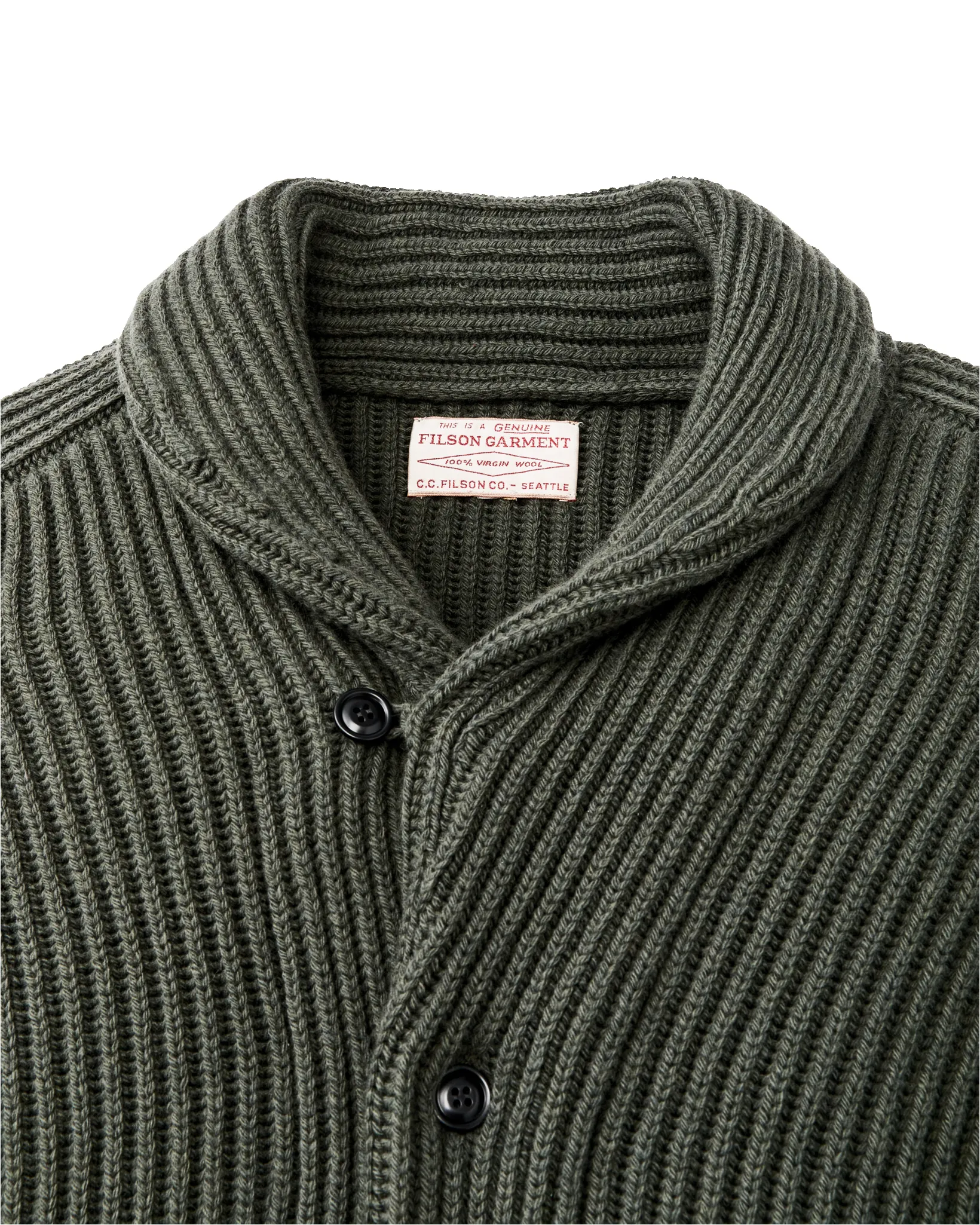 Bristol Cardigan Sweater - Forest Green Heather sold by Filson product image thumbnail 4