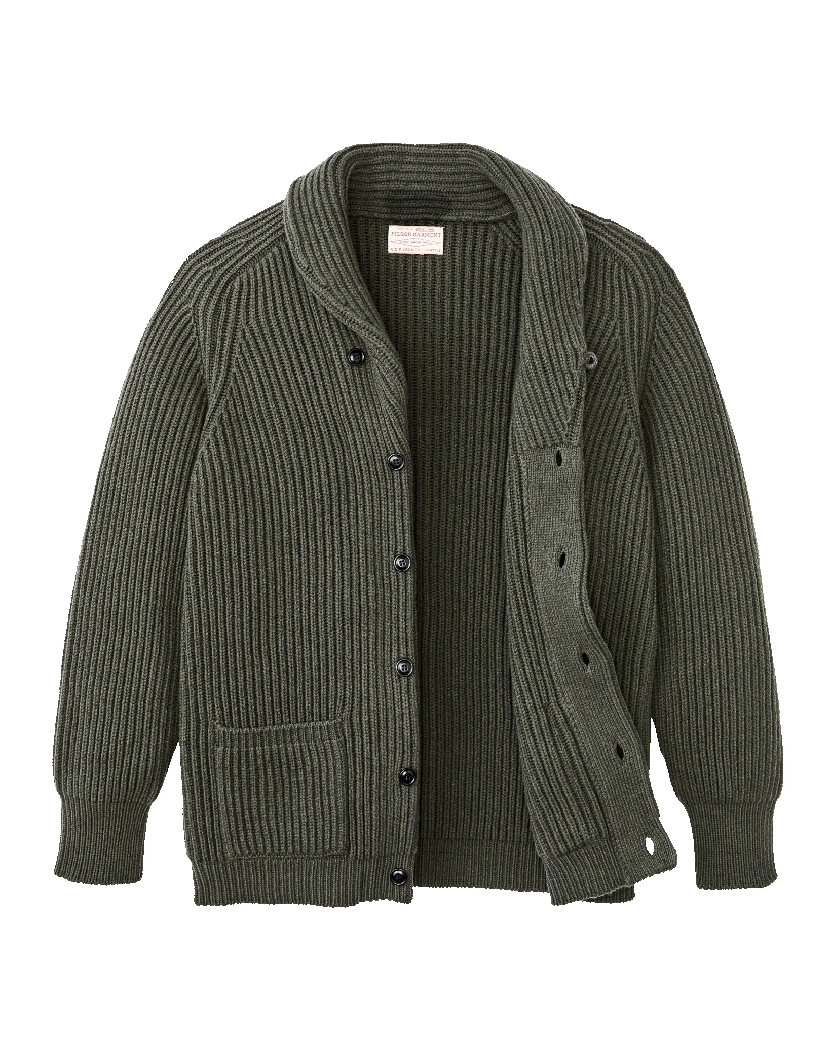 Bristol Cardigan Sweater - Forest Green Heather sold by Filson product image thumbnail 3