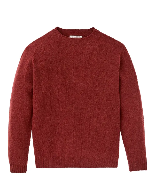 Shetland 5-gauge Wool Sweater - Russet sold by Filson