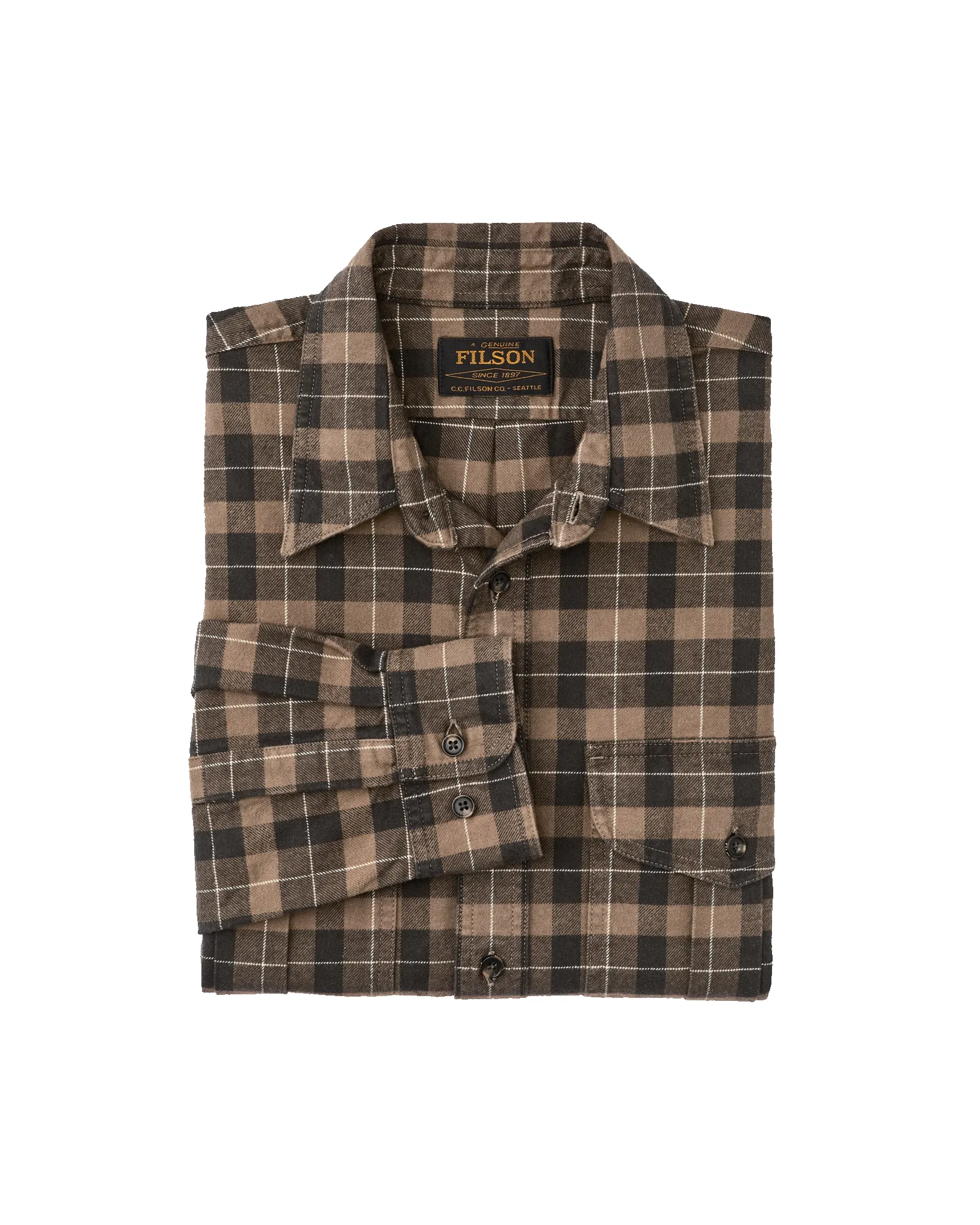 Alaskan Guide Shirt - Light Brown / Peat / Multi Plaid sold by Filson product image thumbnail 3