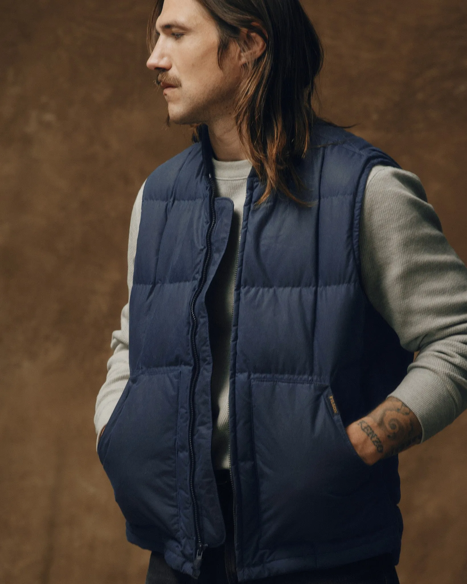 Waxed Down Vest - Night Sky sold by Filson product image thumbnail 3