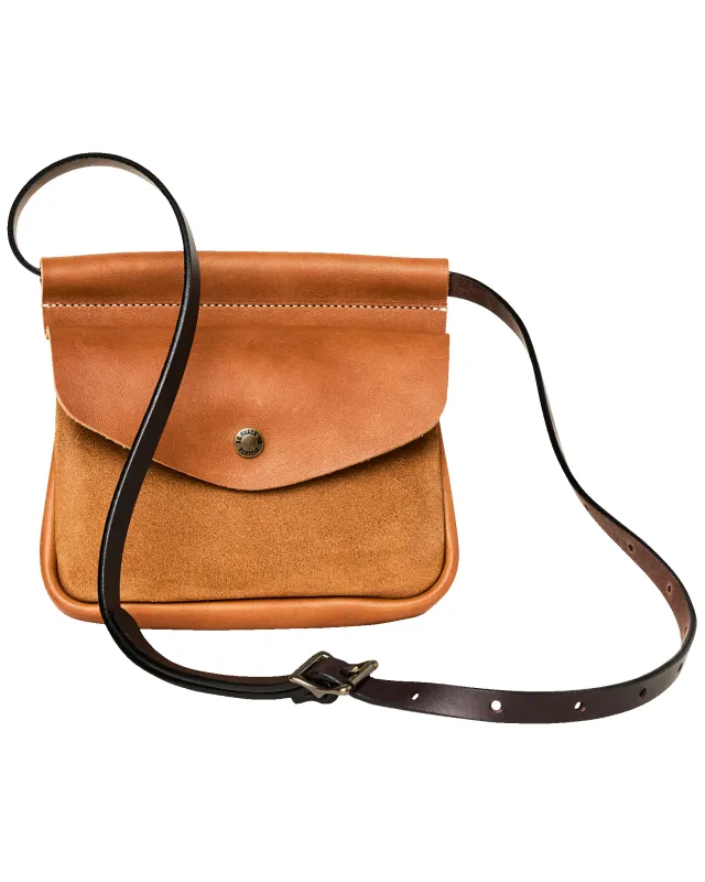 Suede Leather Convertible Field Bag - Saddle Brown made by Filson