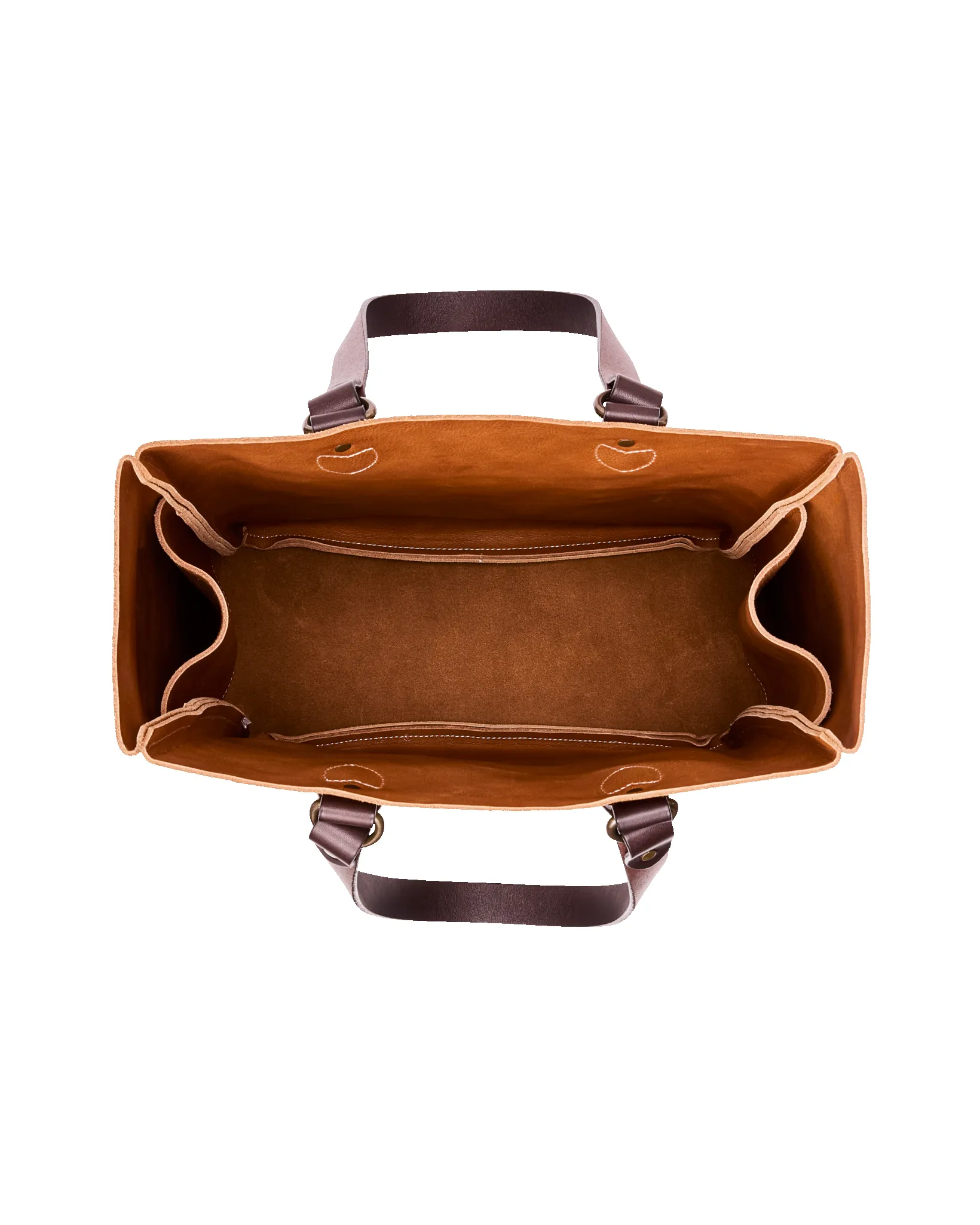 Suede Leather Open Tote Bag - Saddle Brown sold by Filson product image thumbnail 5