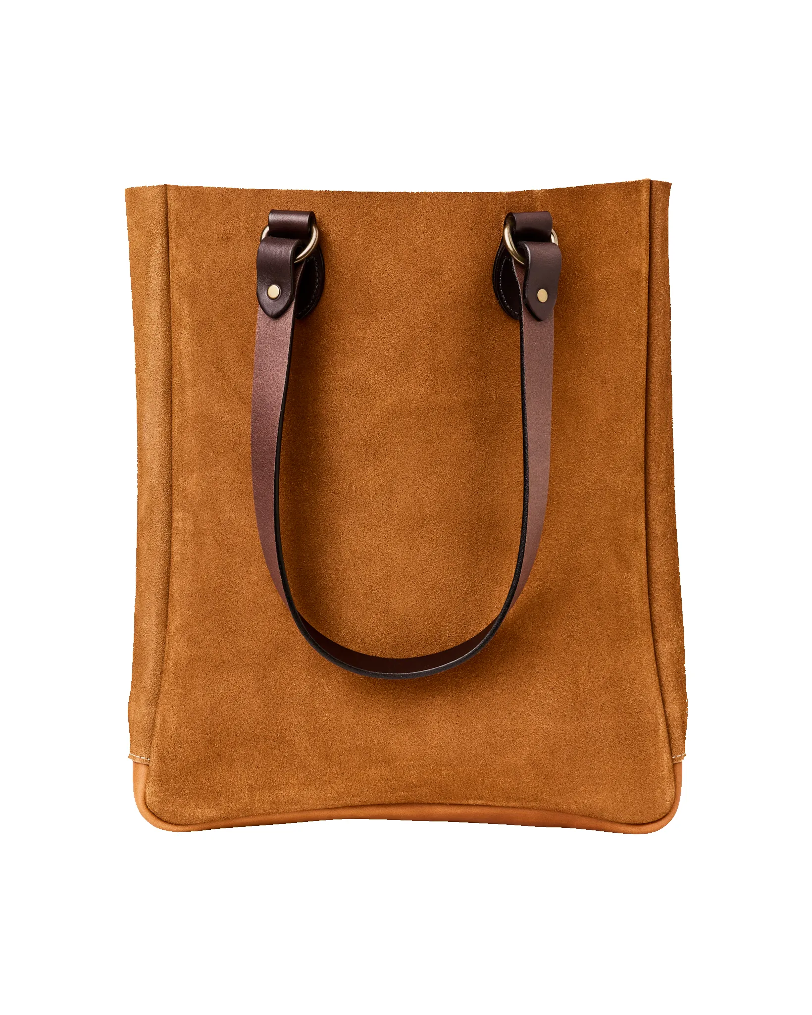 Suede Leather Open Tote Bag - Saddle Brown sold by Filson
