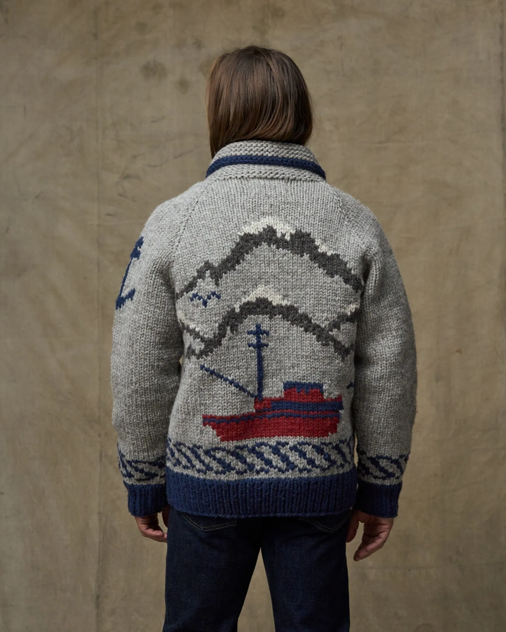 Handmade Full-zip Sweater - Heather Gray / Fishing Boat sold by Filson product image thumbnail 2