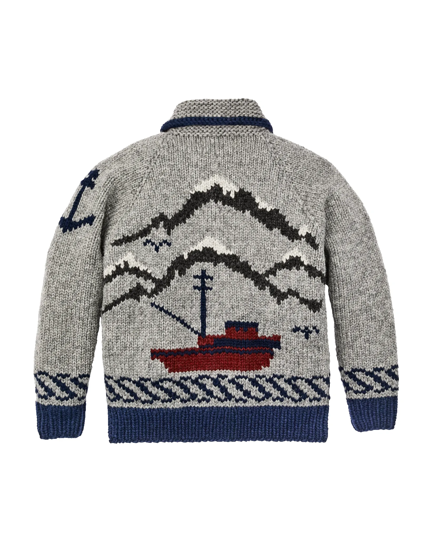 Handmade Full-zip Sweater - Heather Gray / Fishing Boat sold by Filson product image thumbnail 4