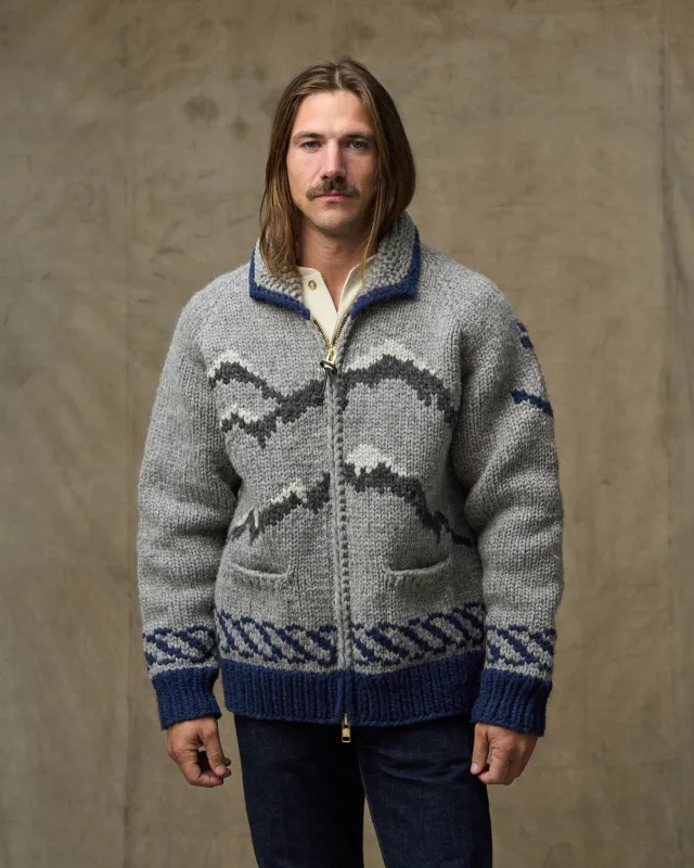 Handmade Full-zip Sweater - Heather Gray / Fishing Boat sold by Filson