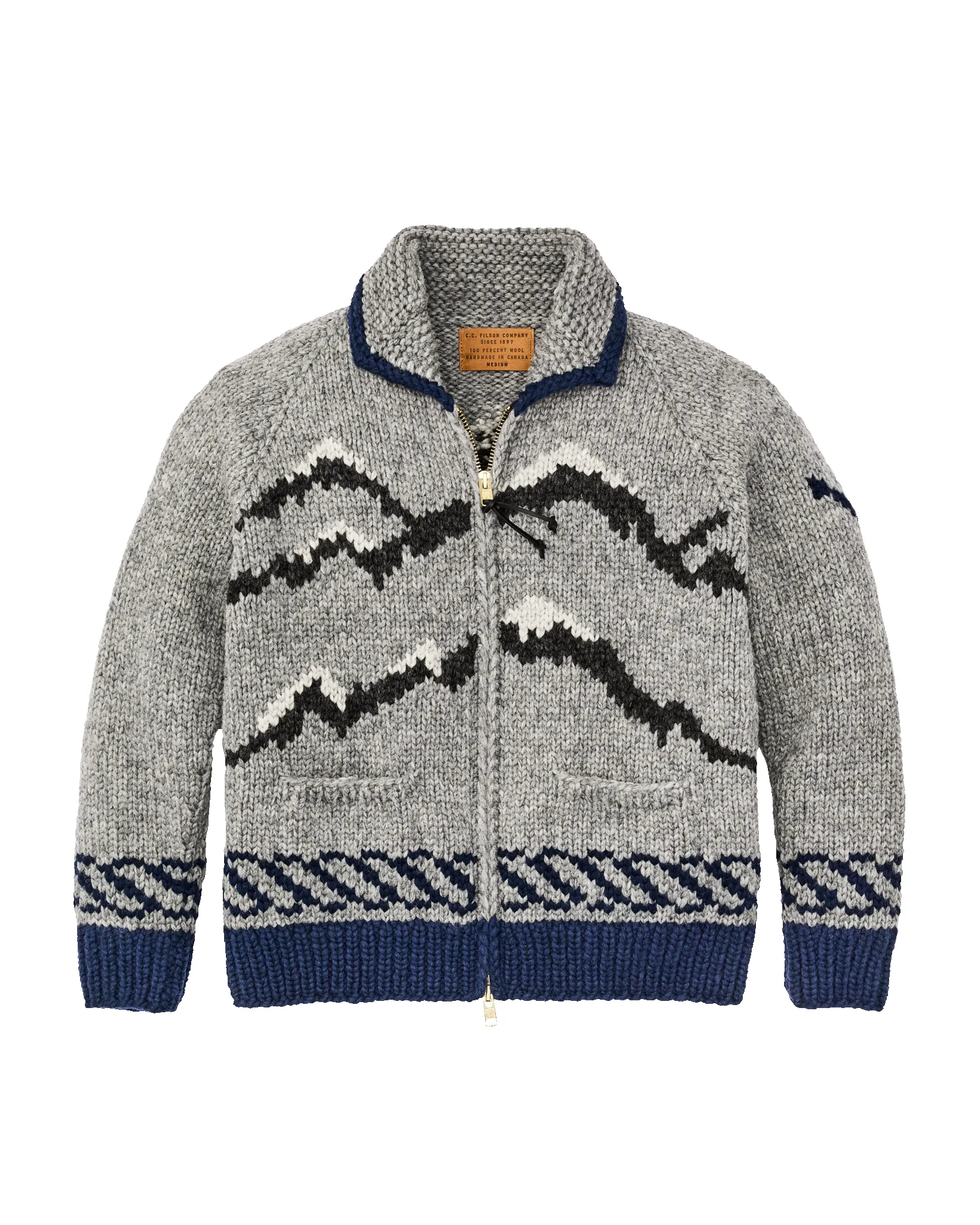 Handmade Full-zip Sweater - Heather Gray / Fishing Boat sold by Filson product image thumbnail 3