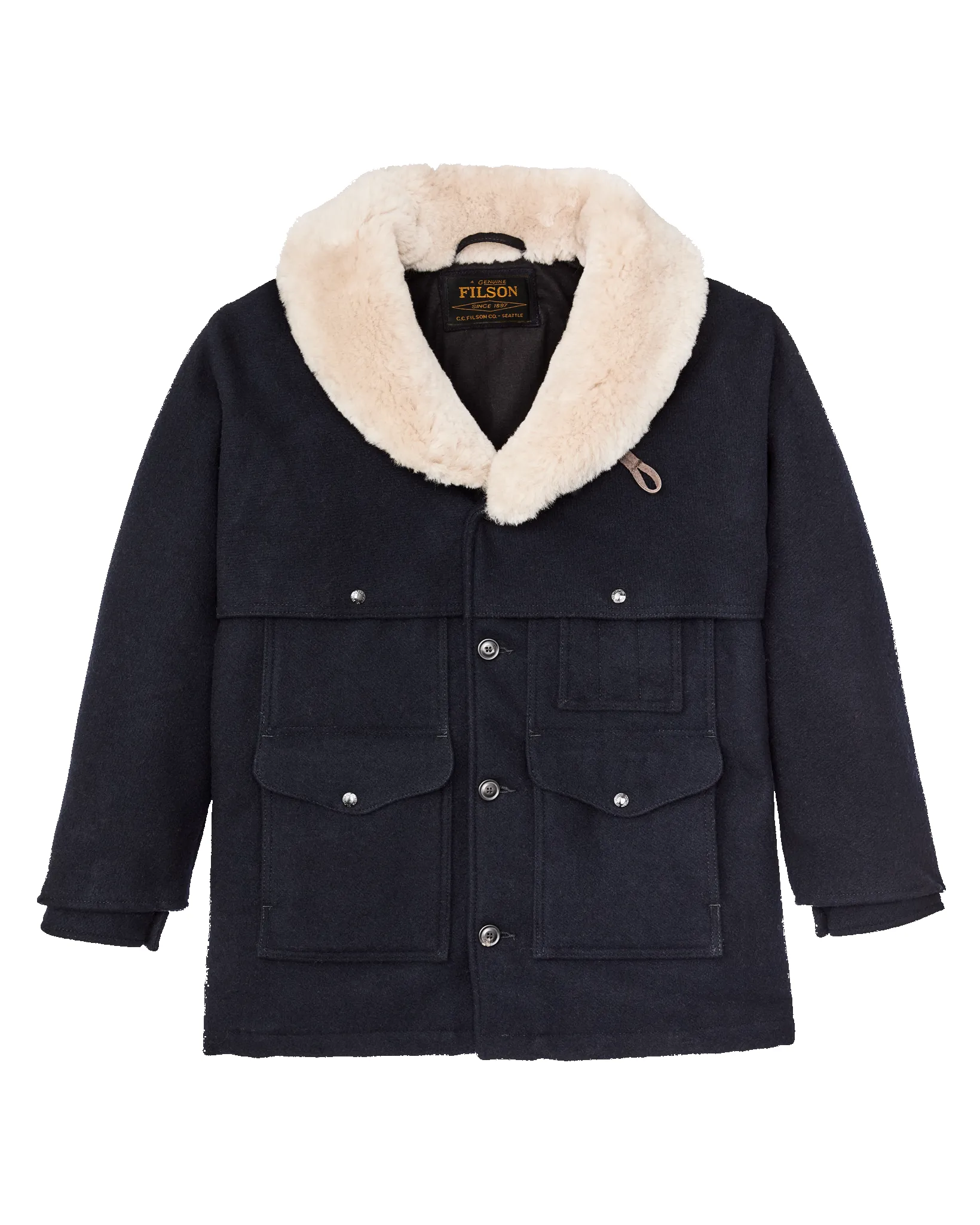 Lined Mackinaw Wool Packer Coat - Dark Navy sold by Filson product image thumbnail 3